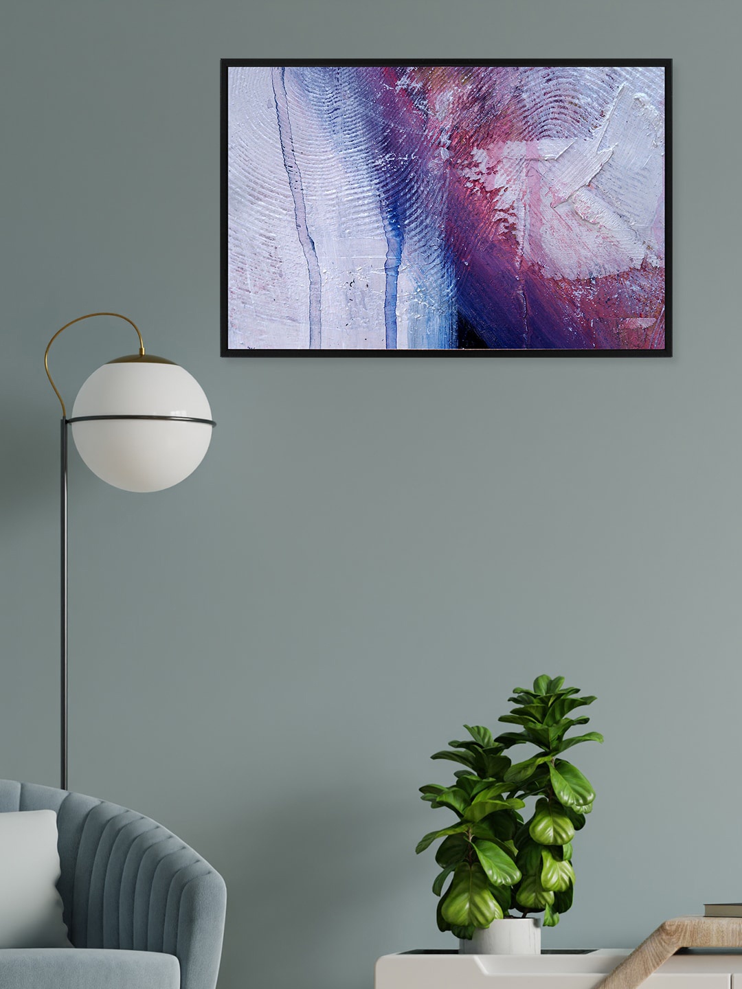 

nest ART Blue & Maroon Abstract Painting Wall Art
