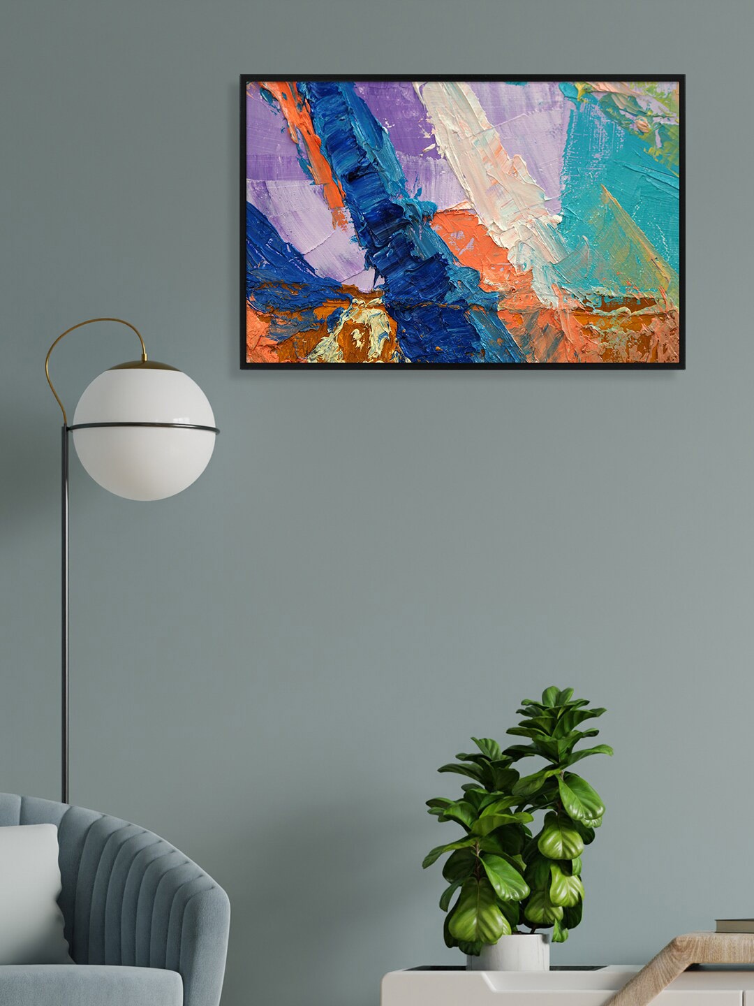 

nest ART Blue & Pink Abstract Framed Wall Art