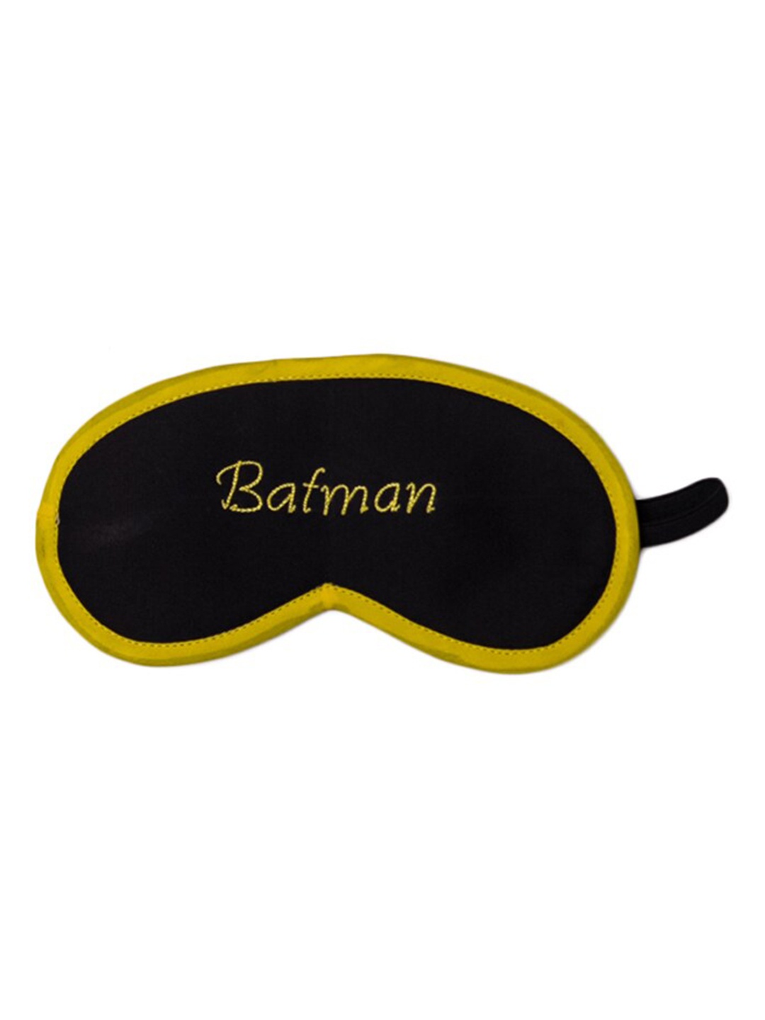 

BandBox Black & Yellow Batman Embroidered Soft Cotton Eye Mask