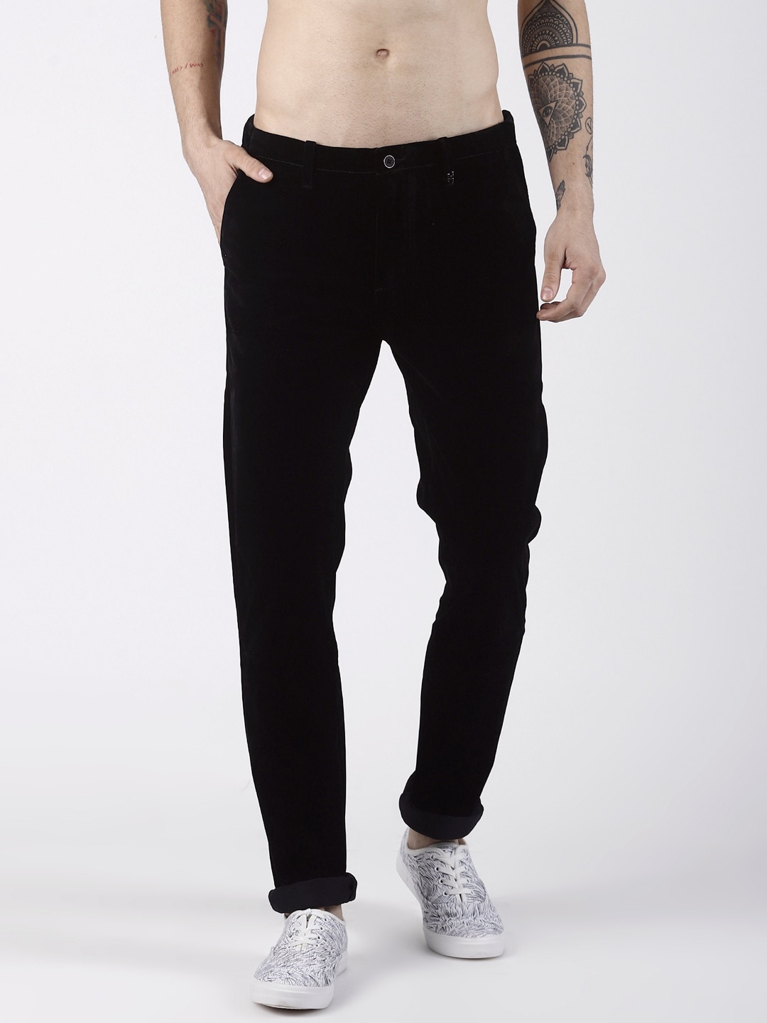 

Rex Straut Jeans Men Black Chinos Trousers