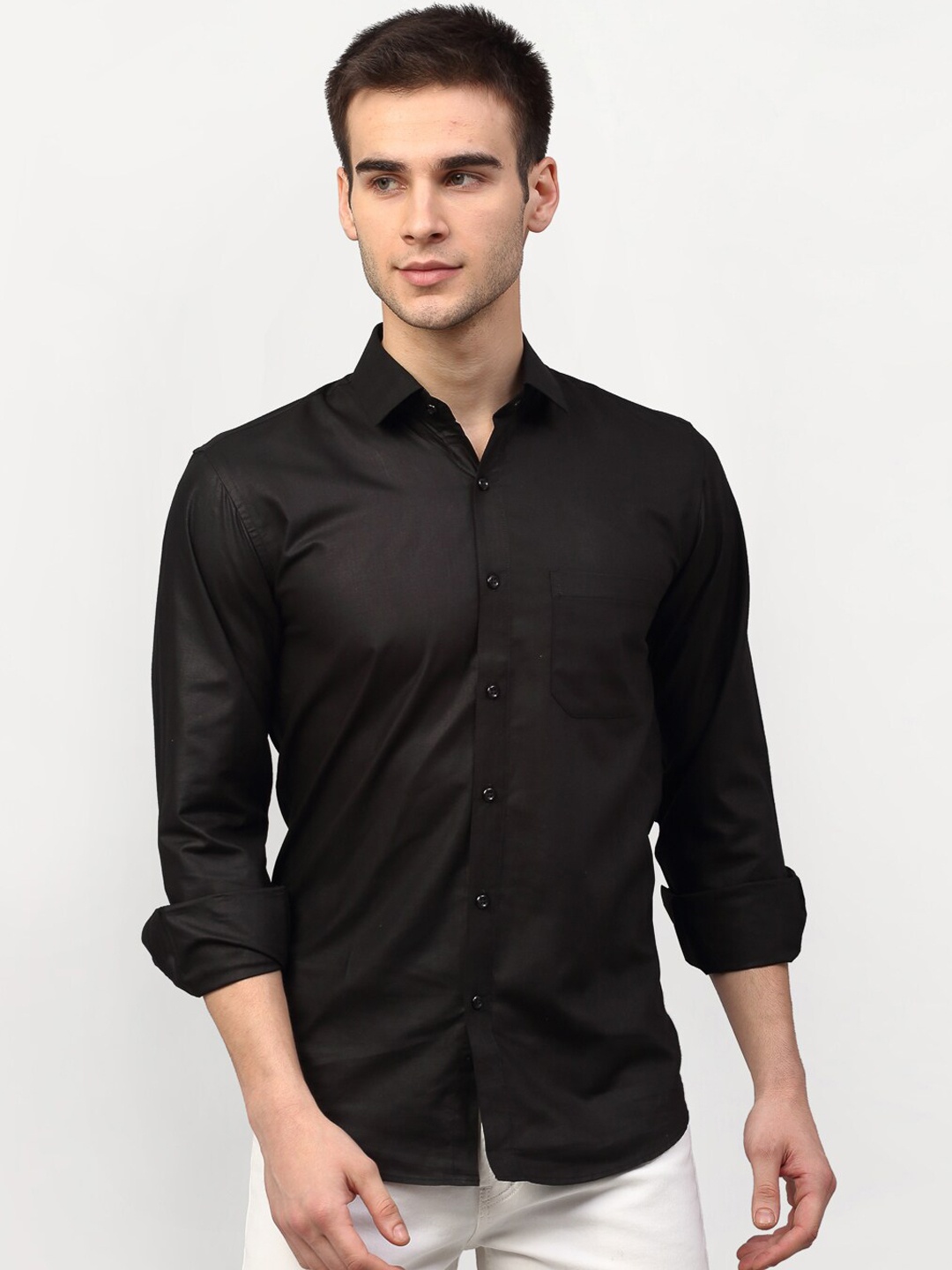 

JAINISH Men Black Casual Shirt