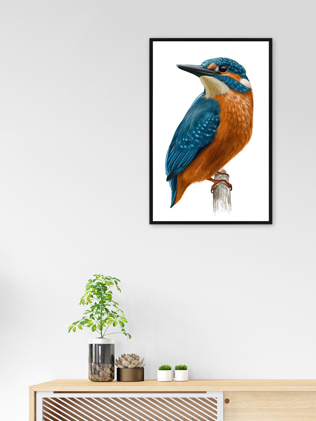 

nest ART Blue & Orange Neelkanth Painting Framed Wall Art