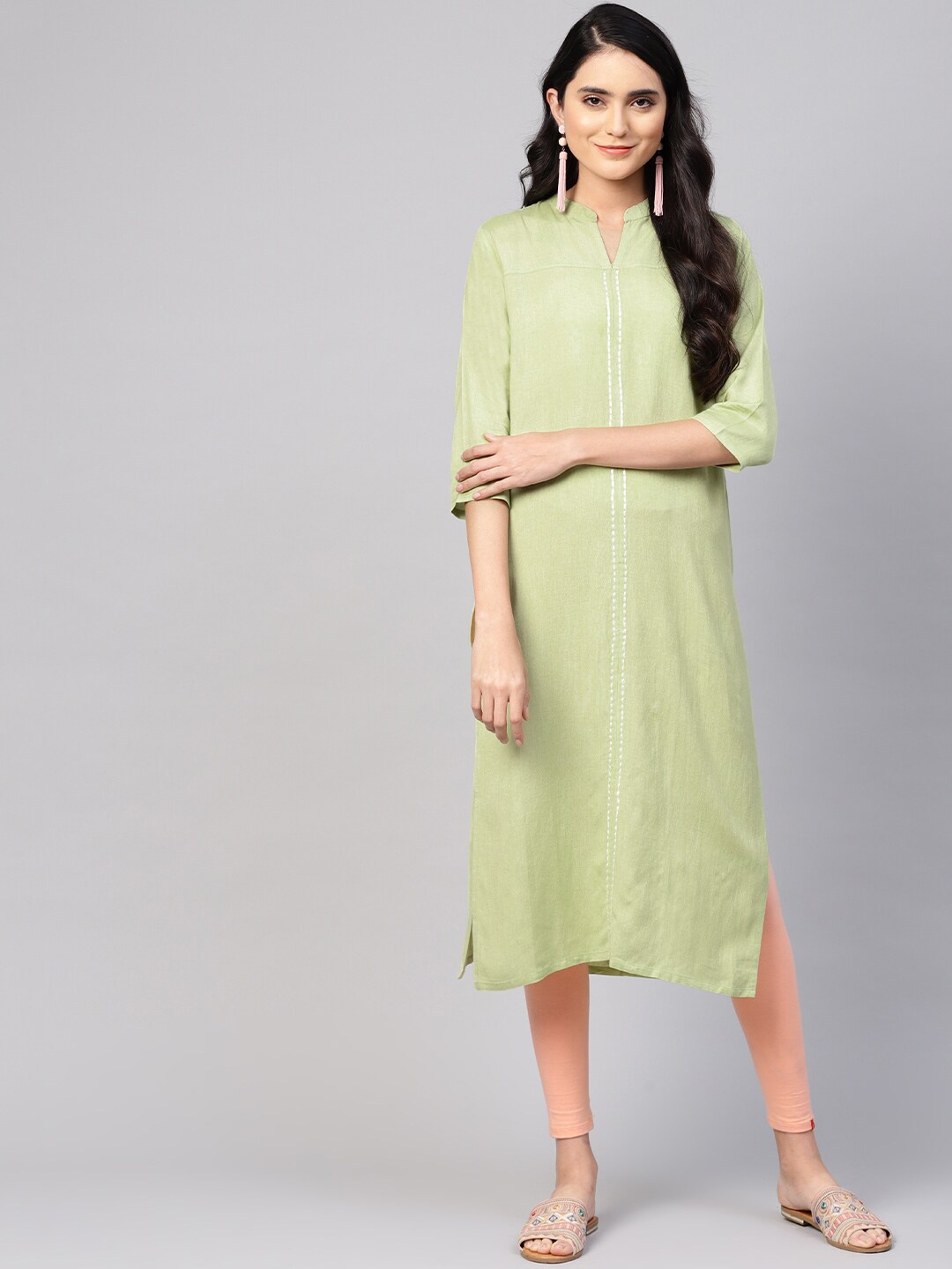 

Varanga Women Sea Green Kurta