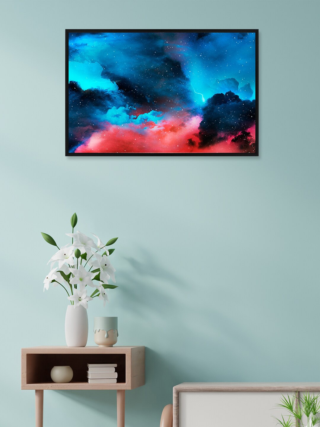 

nest ART Blue & Black Abstract Painting Framed Wall Art