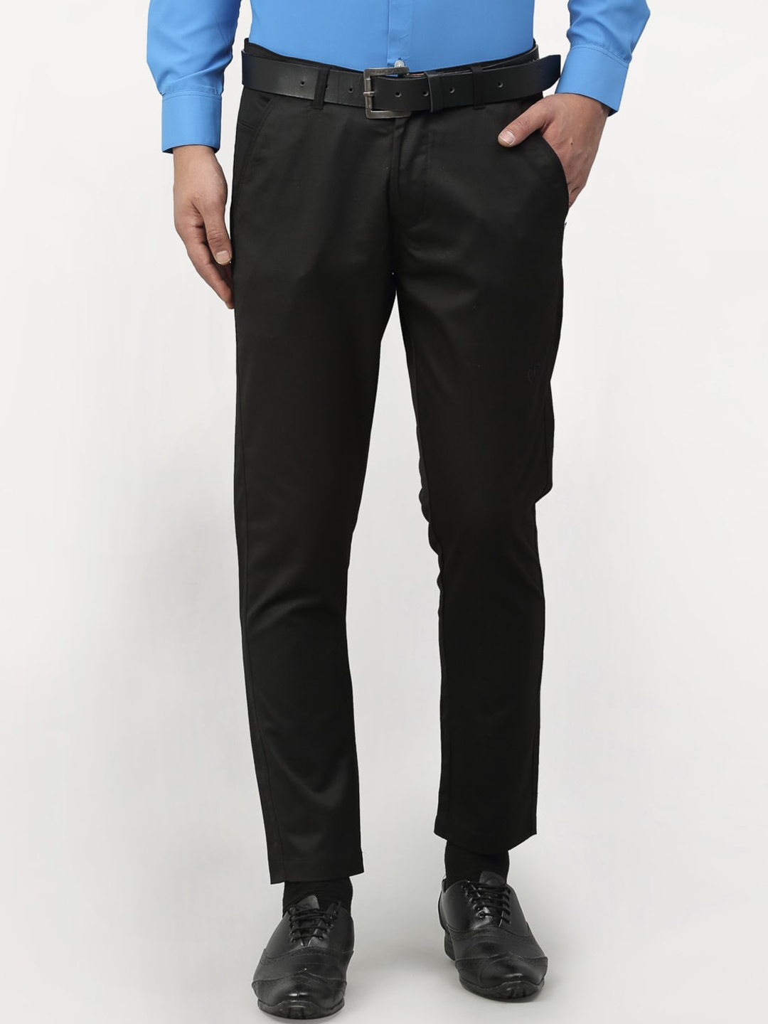 

JAINISH Men Black Tapered Fit Chinos Trousers
