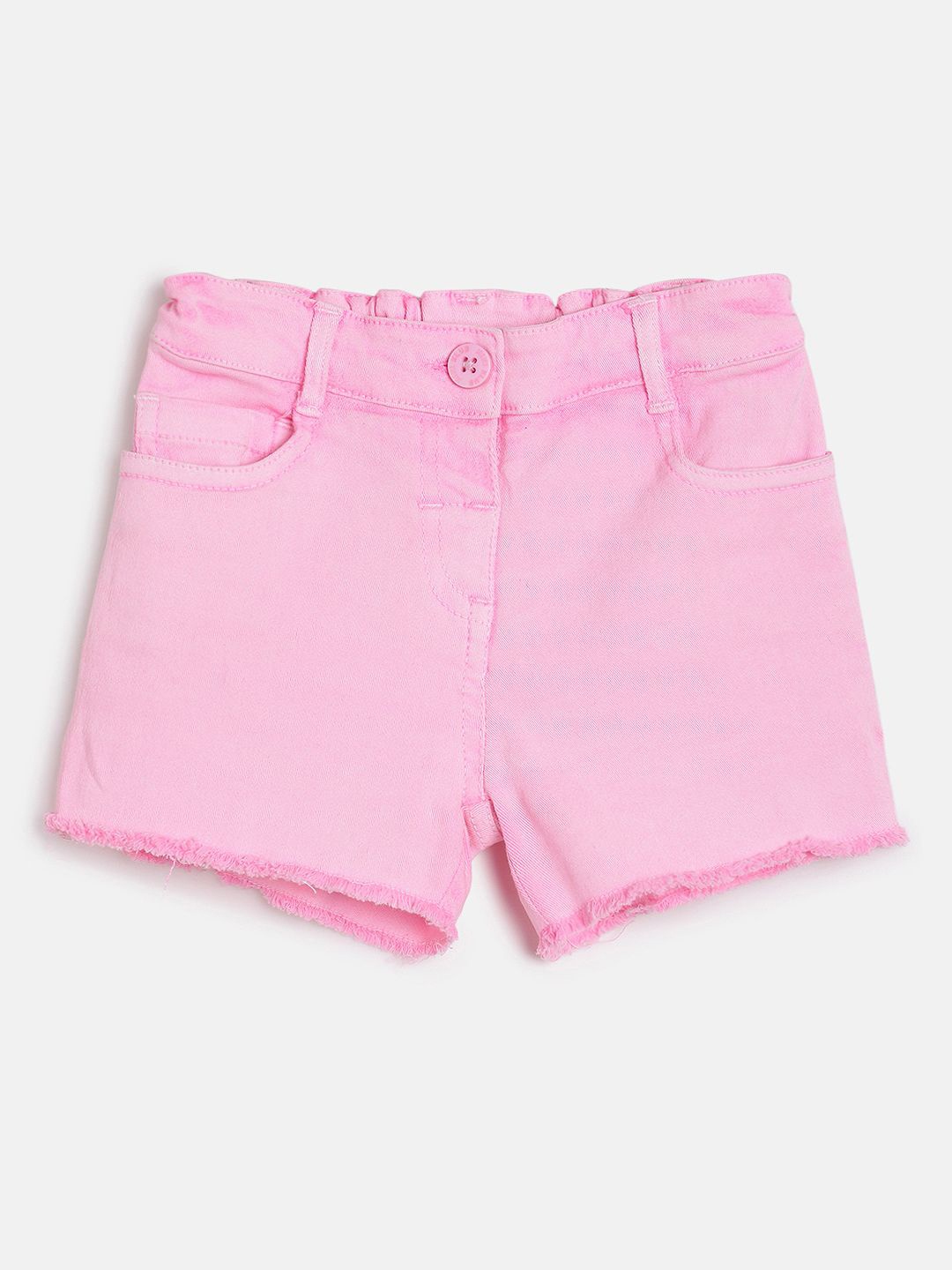 

MINI KLUB Girls Pink Mid-Rise Hot Pants Shorts