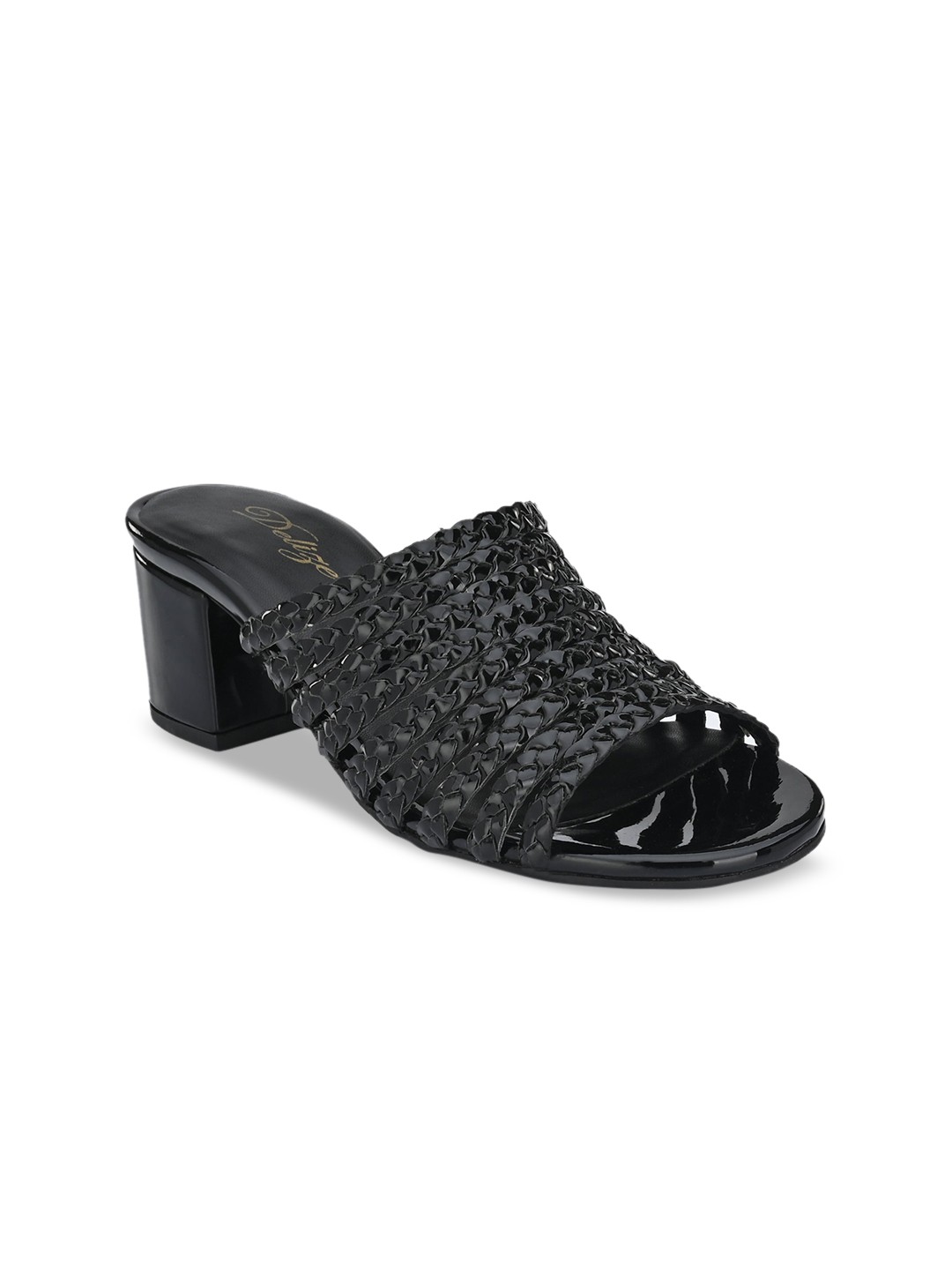 

Delize Black Block Sandals