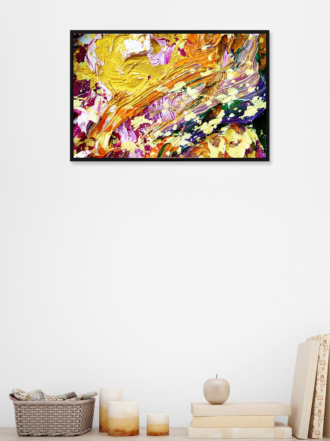 

nest ART Yellow & Pink Abstract Painting Framed Wall Art