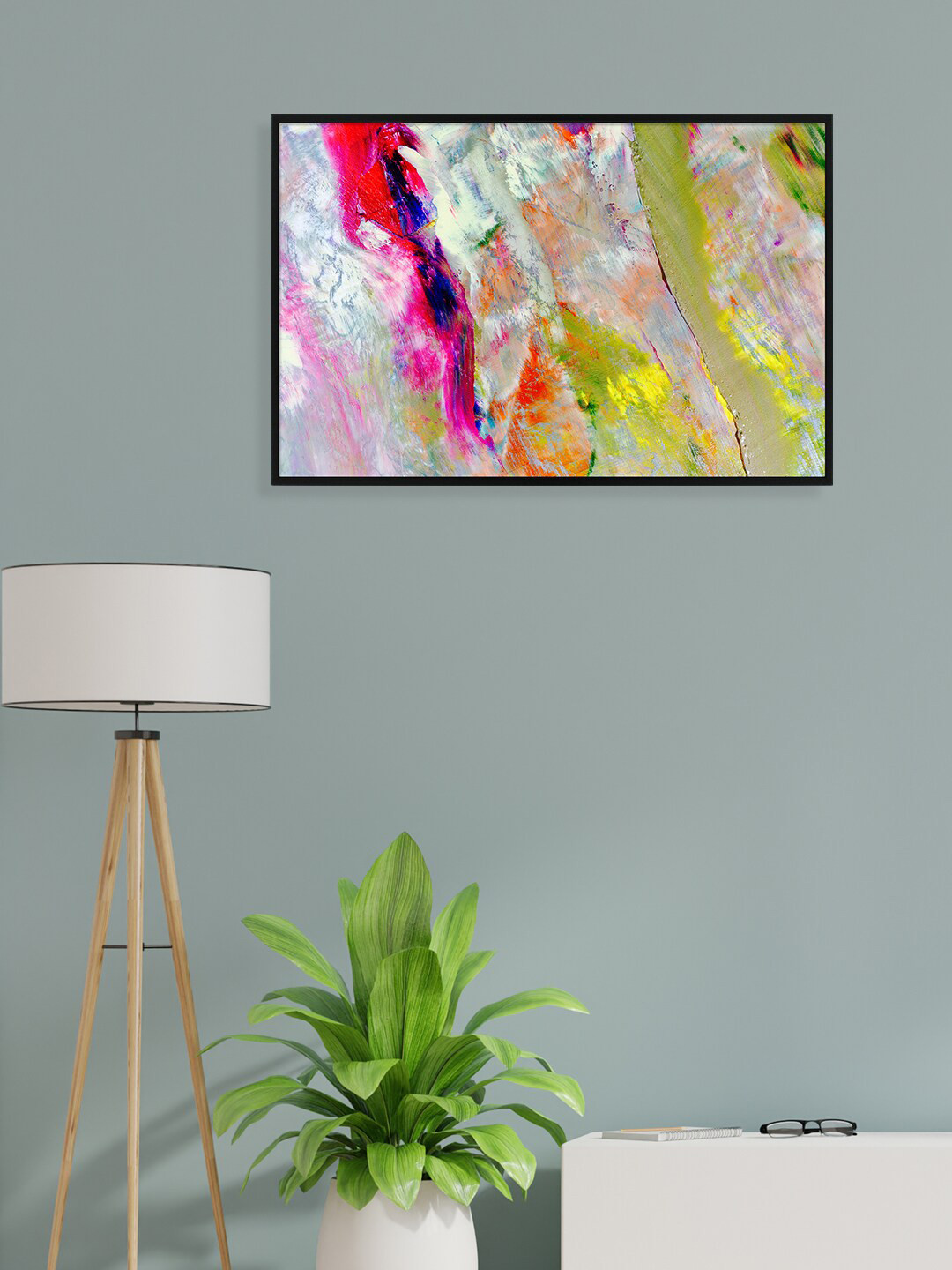 

nest ART Pink & Green Abstract Framed Wall Art