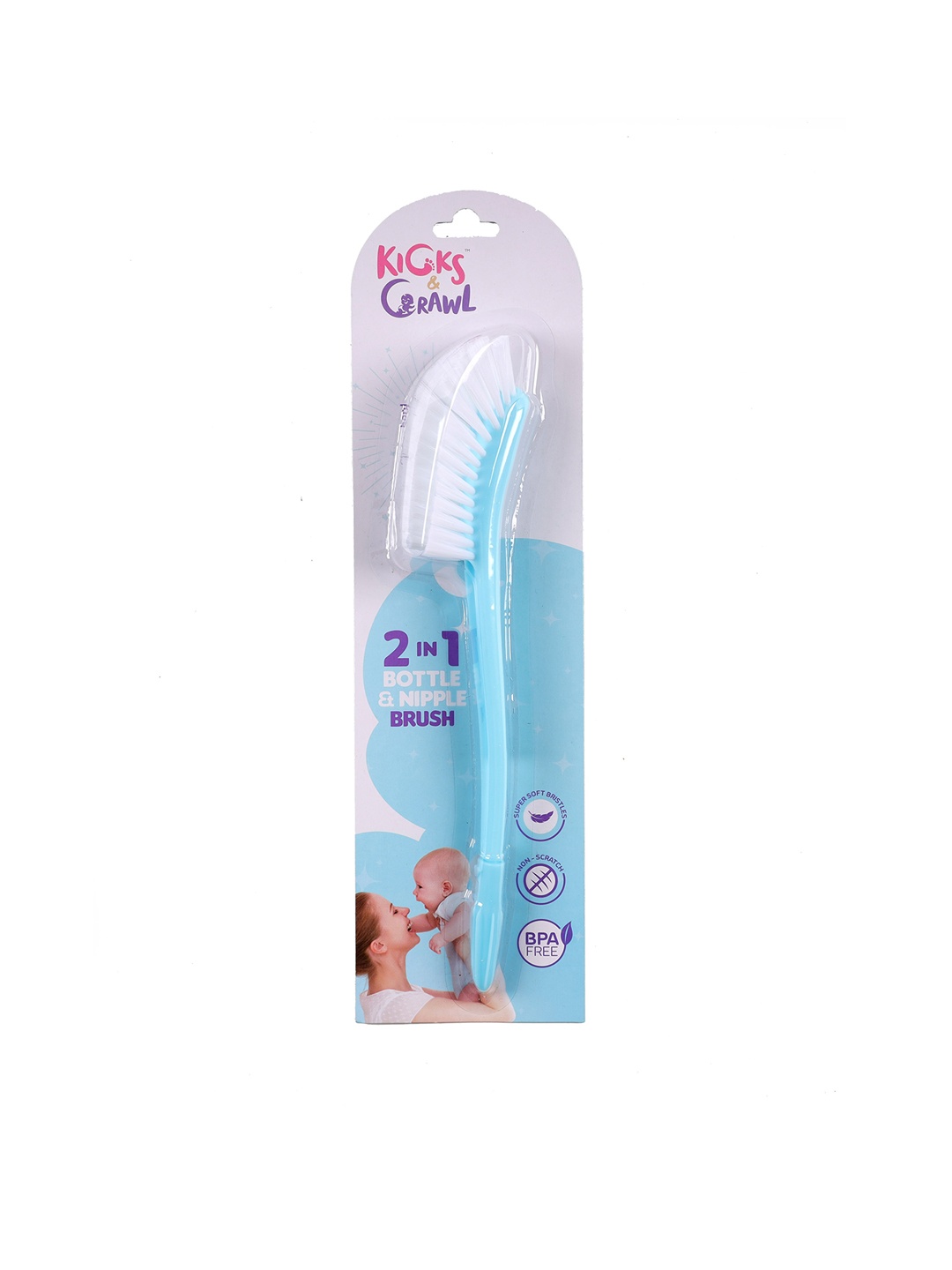 

KICKS & CRAWL Blue 2 in 1 Bottle & Nipple Brush