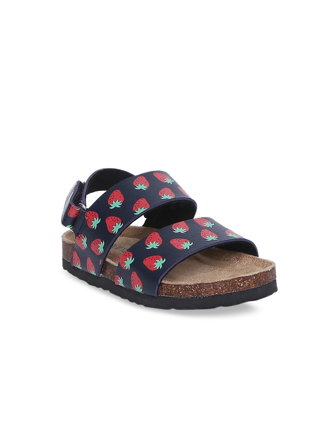 

Pantaloons Junior Girls Red & Navy Blue Printed Leather Flatform Sandals
