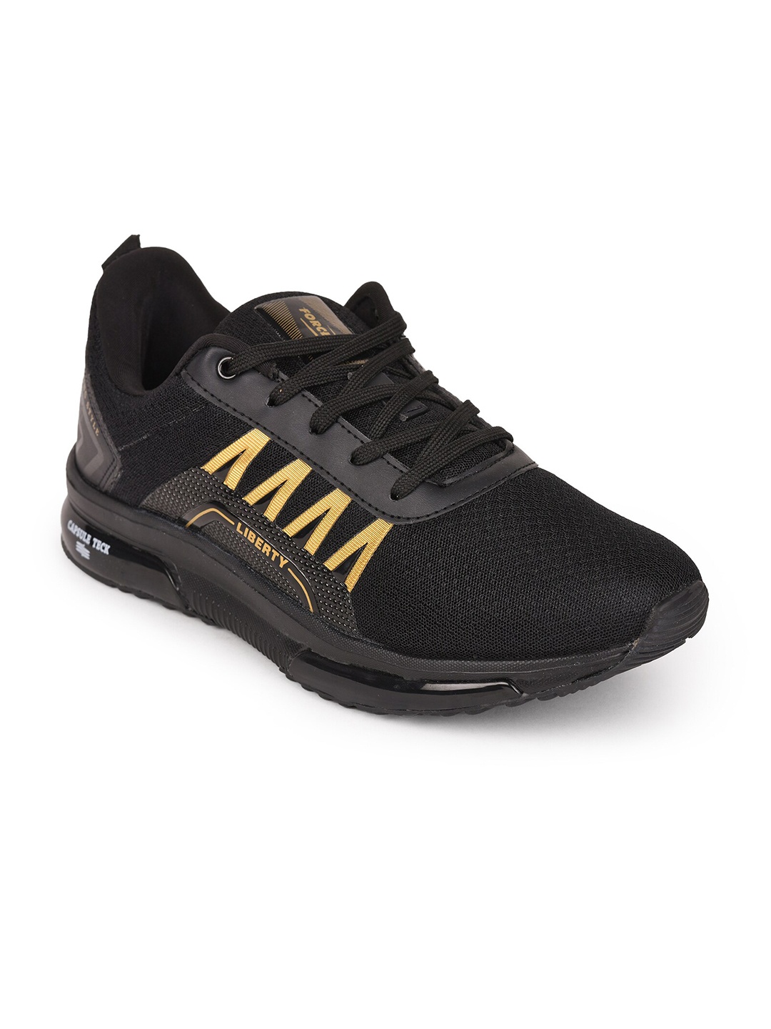 

Liberty Men Black Mesh Running Non-Marking Shoes