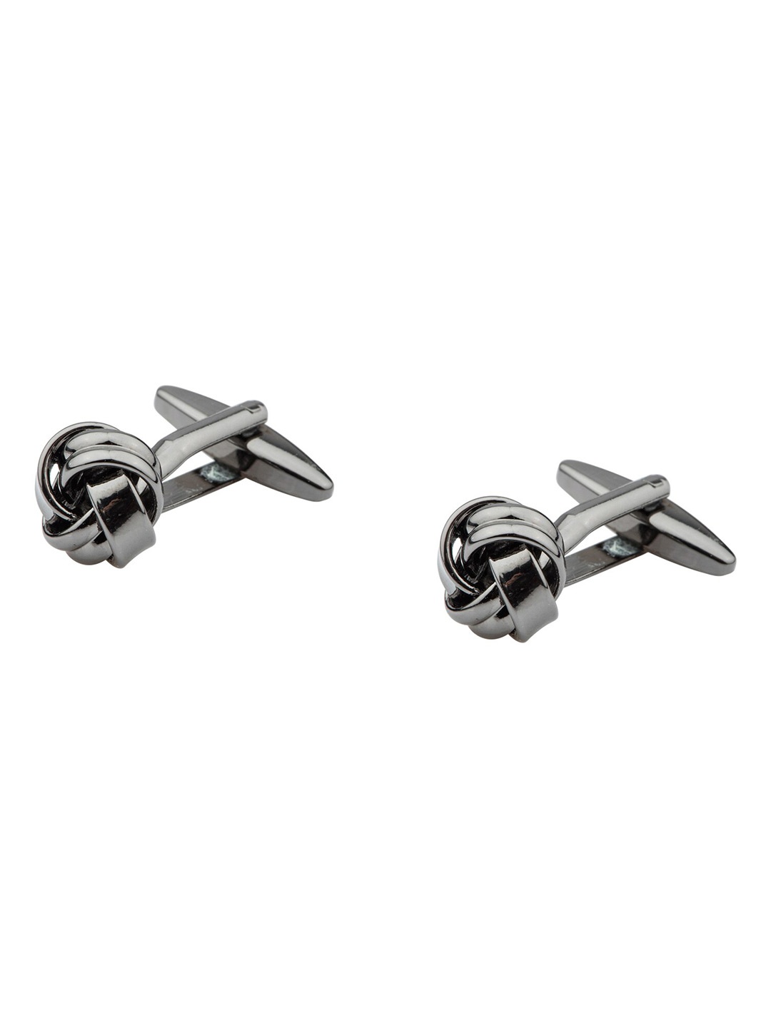 

The Tie Hub Gunmetal-Toned Quirky Cufflink, Metallic