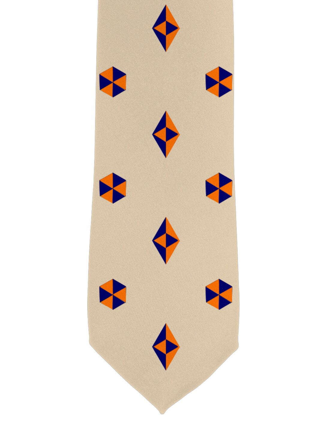 

Blacksmith Men Beige & Brown Printed Satin Broad Tie