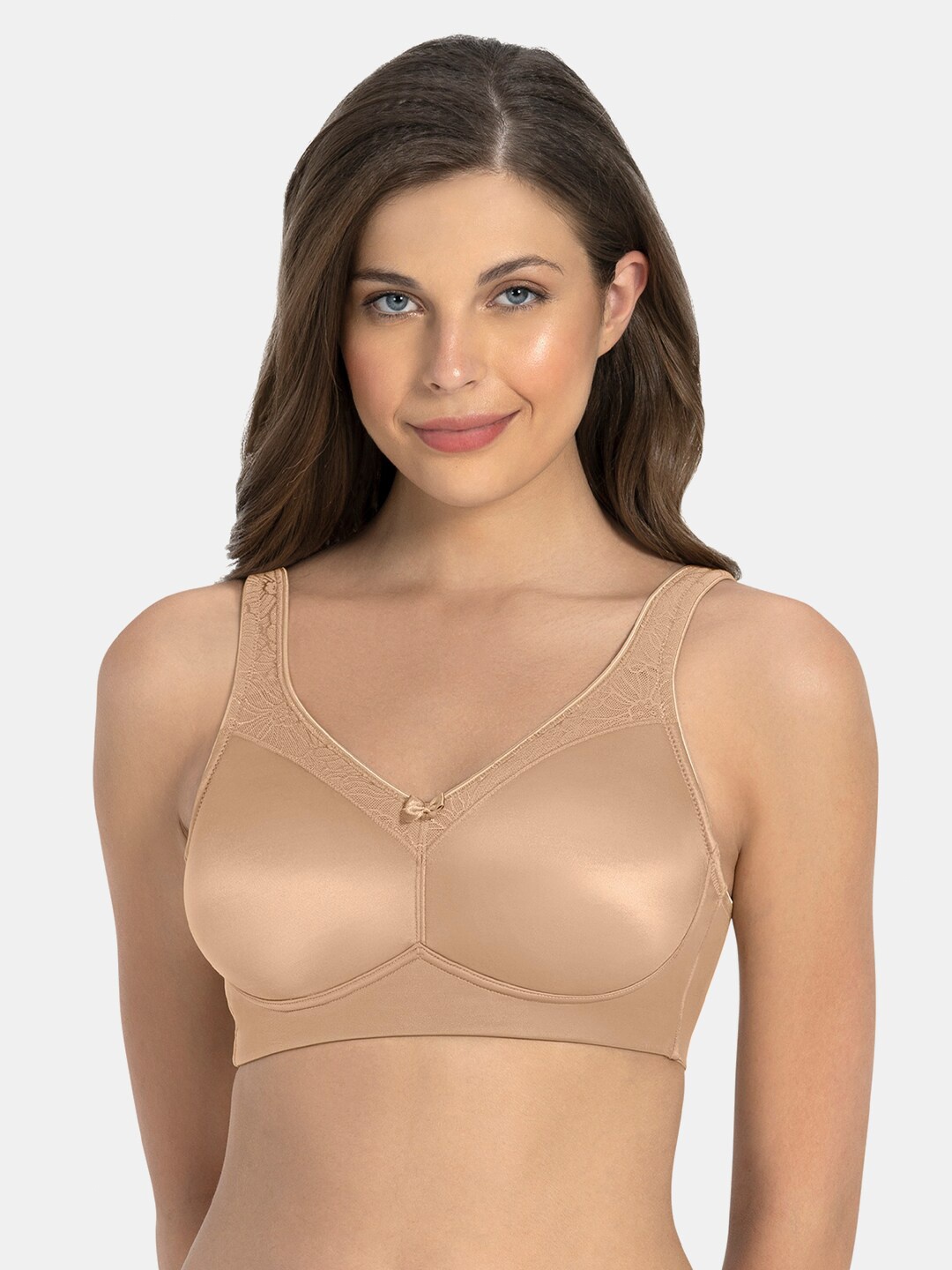 

Amante Solid Non Padded Elegant Super Support Bra - BRA78001, Beige