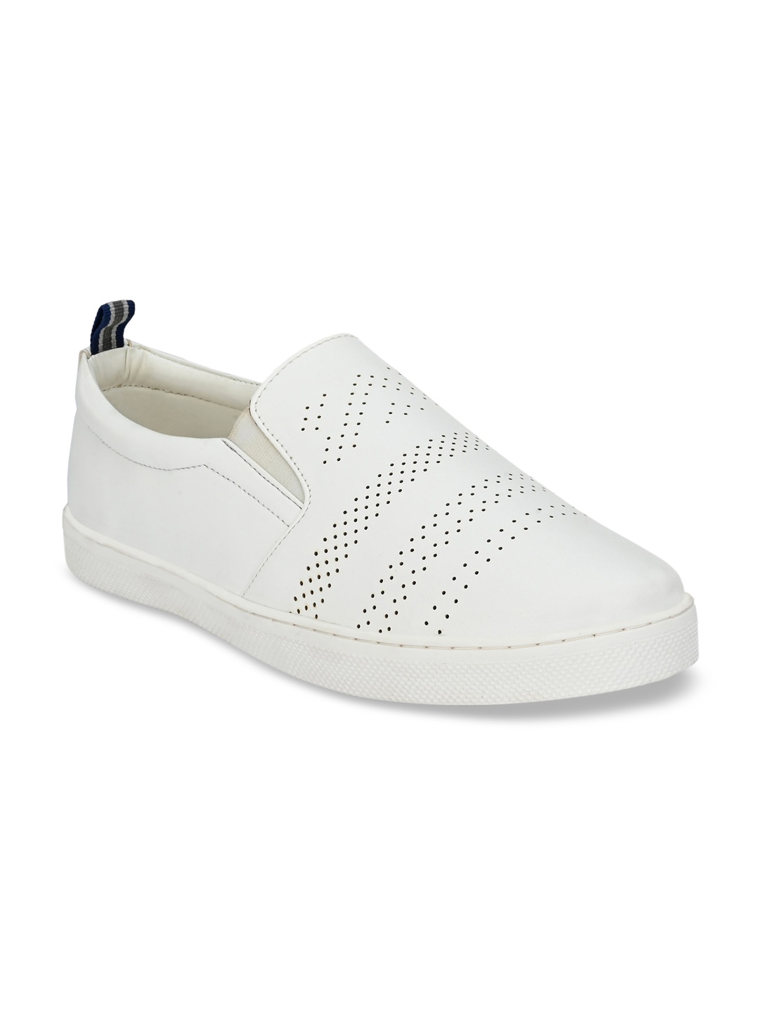 

Provogue Men White Perforations Slip-On Sneakers