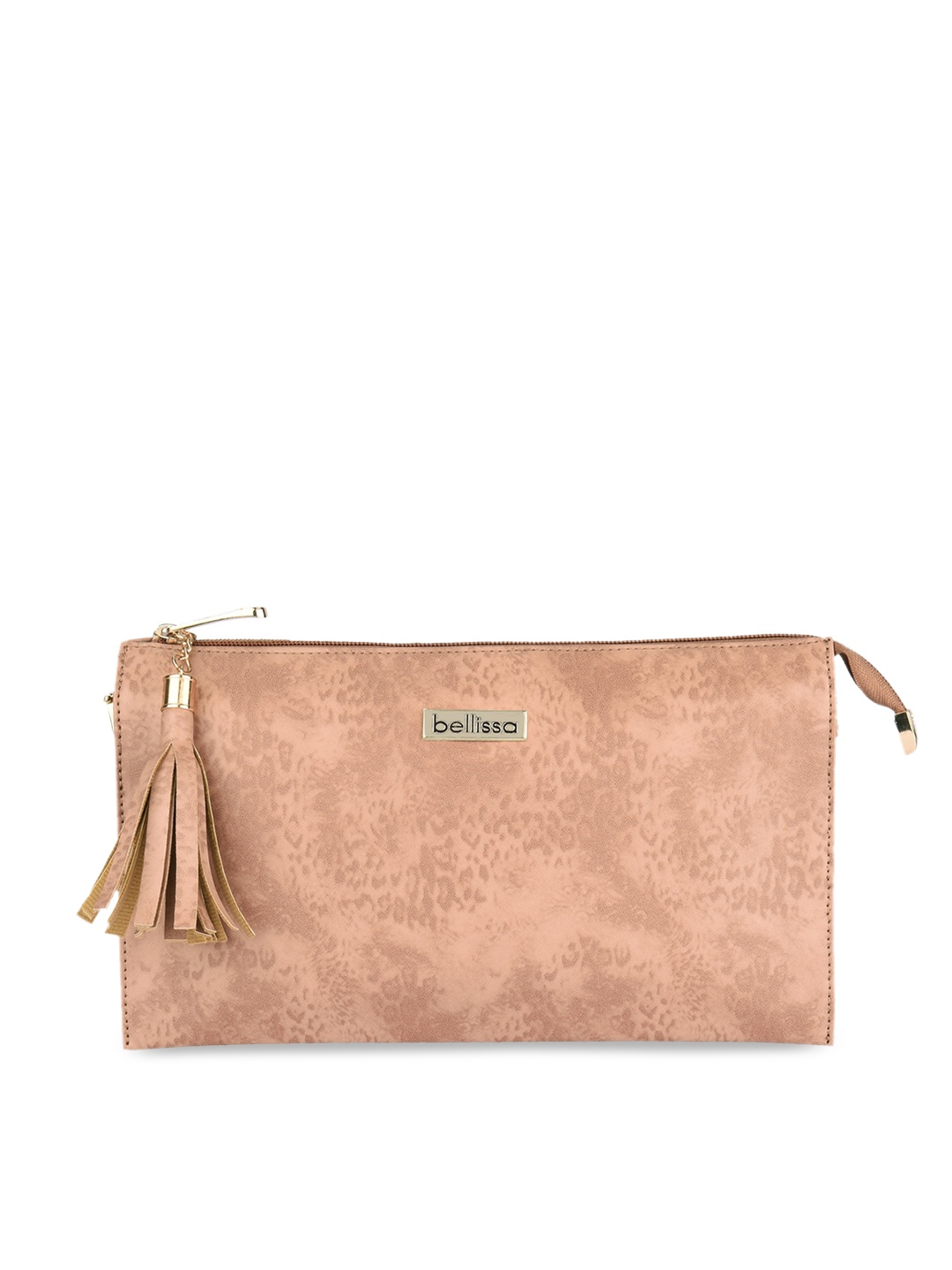 

Bellissa Women Nude-Coloured Structured Tasselled Sling Bag