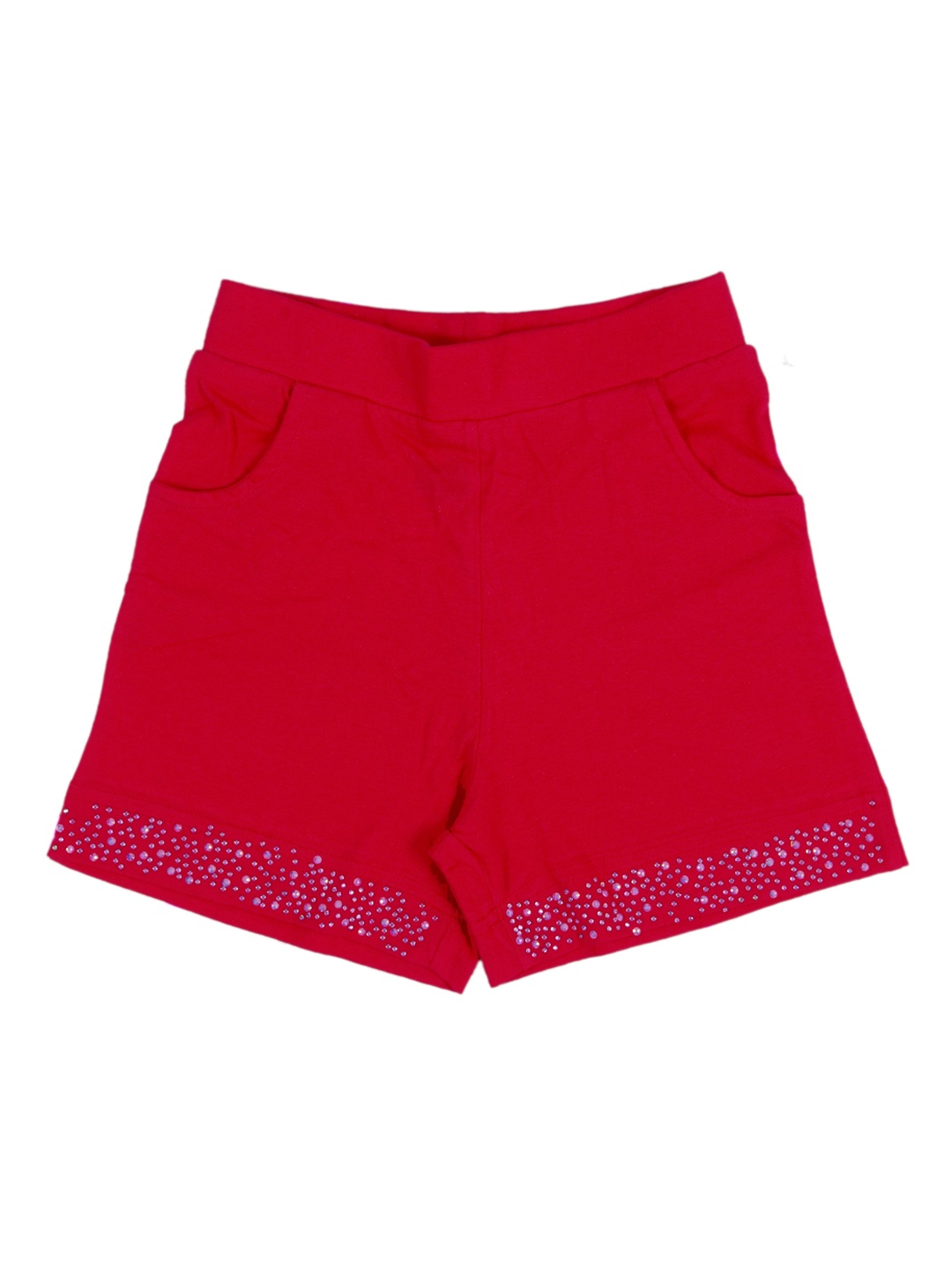 

Ziama Girls Red Mid-Rise Regular Shorts