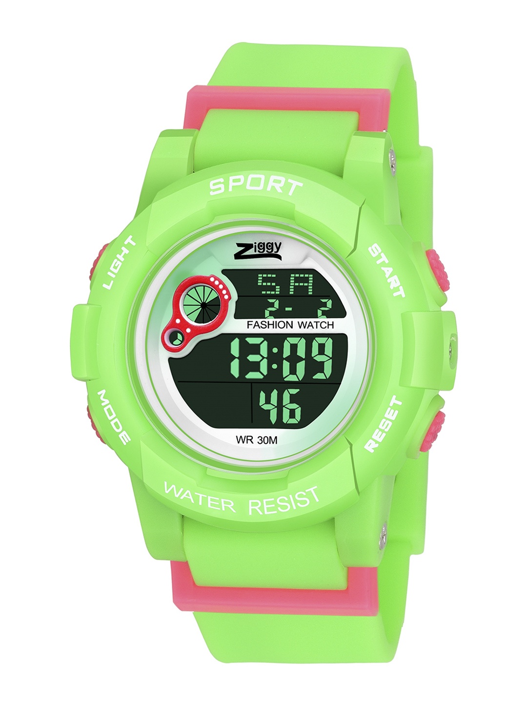 

Kool Kidz Unisex Kids Grey Dial & Green Straps Digital Watch