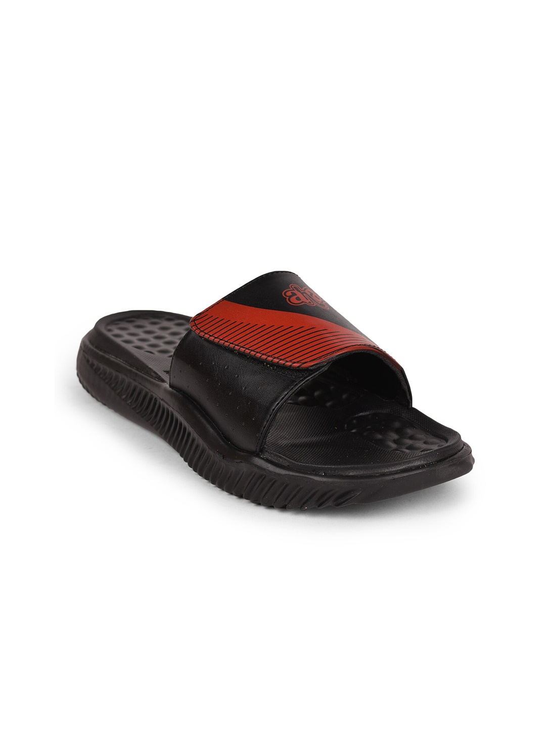 

Liberty Men Black & Red Printed Slip-On