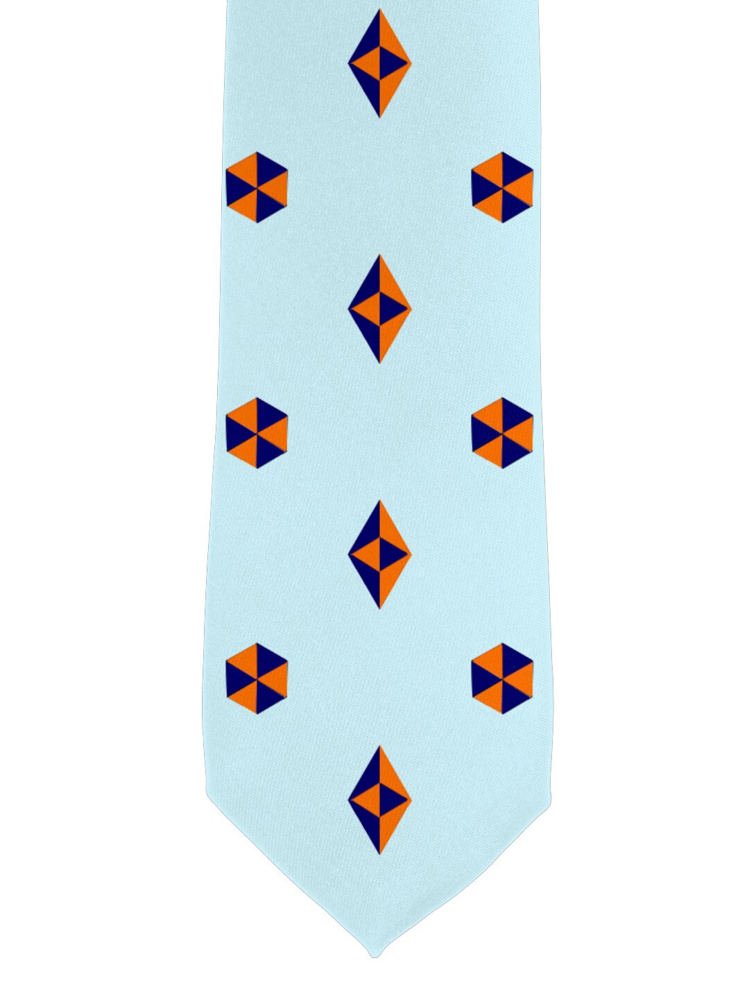 

Blacksmith Men Blue & Mustard Printed Broad Tie