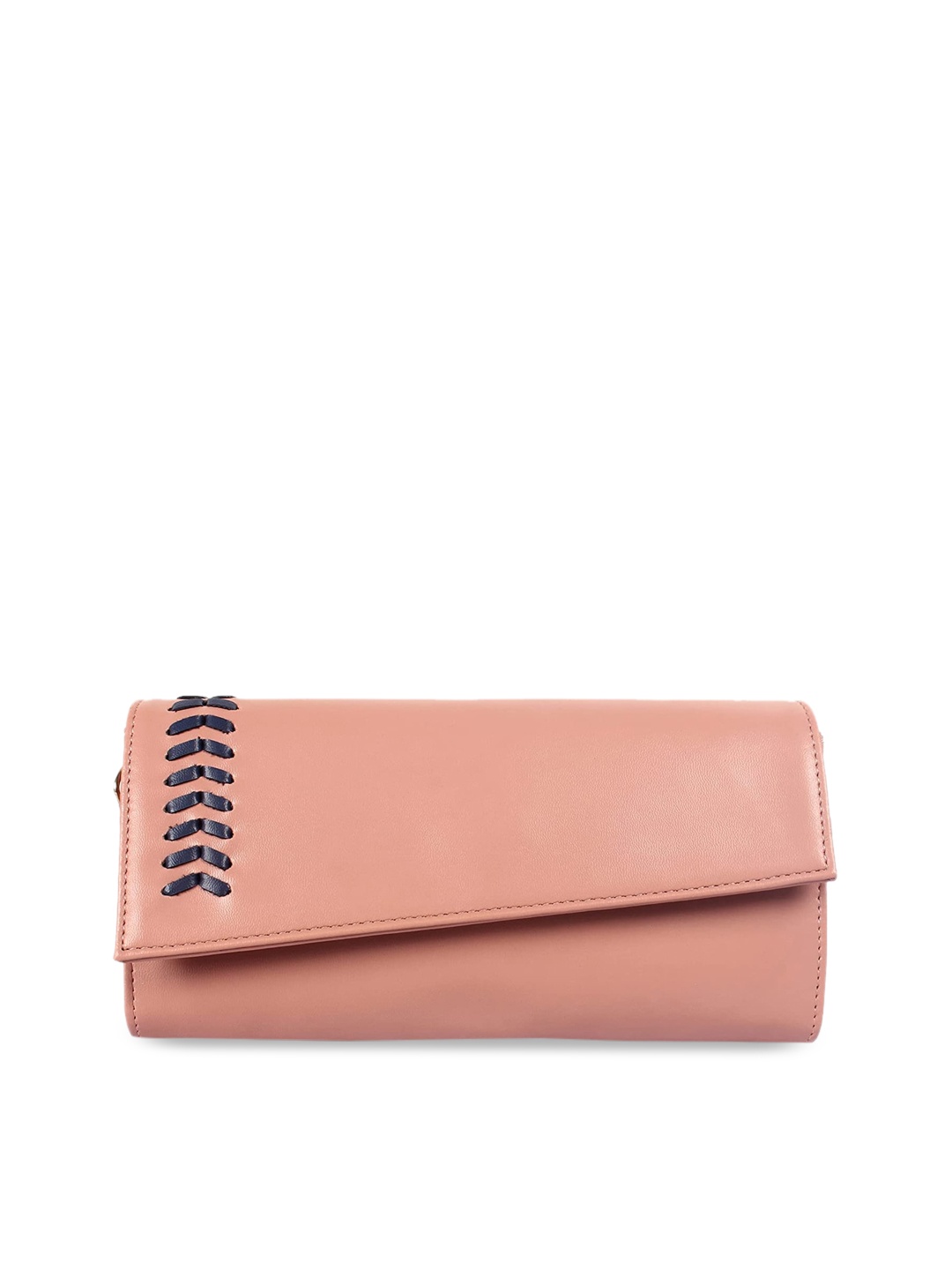 

THE CLOWNFISH Women Peach-Coloured Synthetic Leather Two Fold Wallet