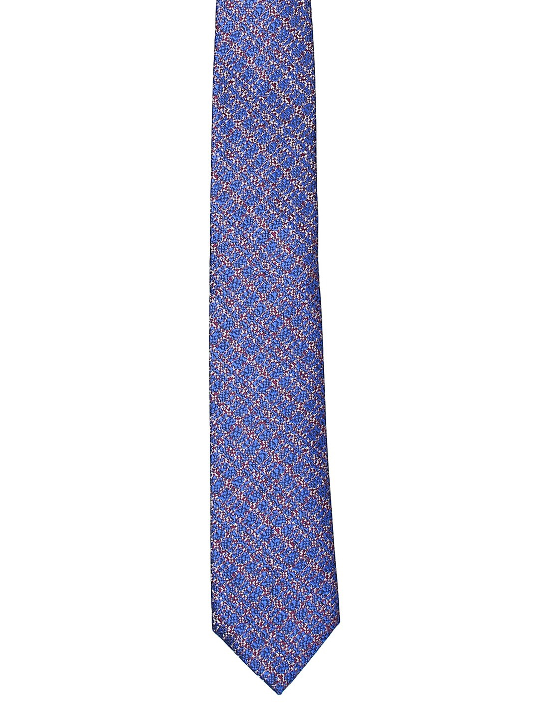 

Alvaro Castagnino Men Blue & Maroon Woven Design Broad Tie