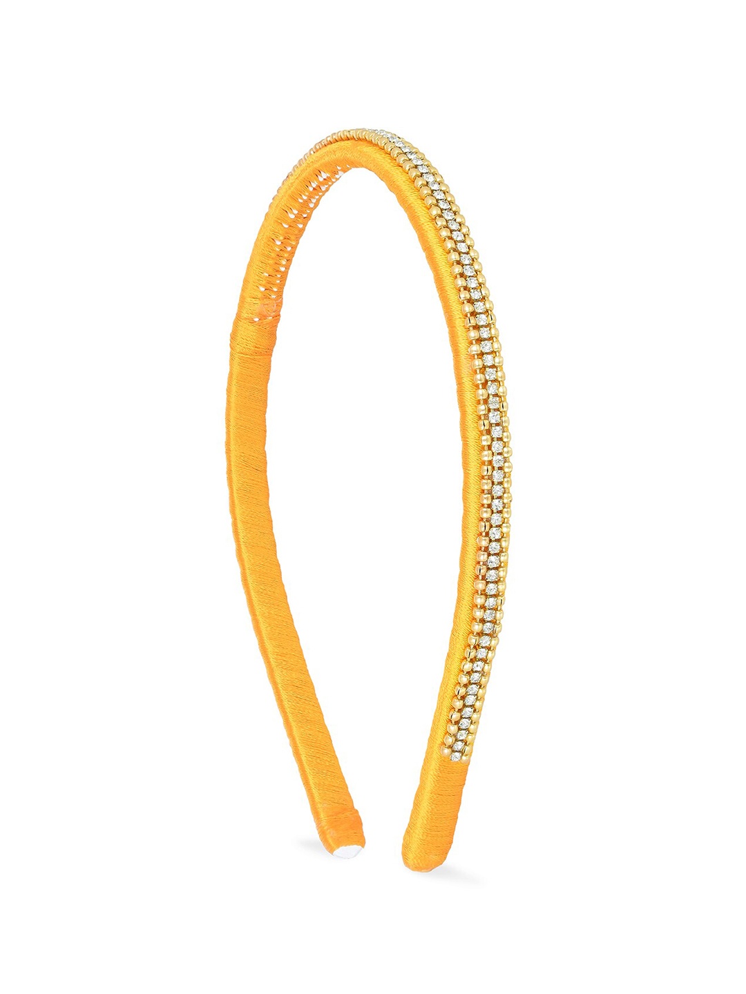 

AKSHARA Girls Mustard Yellow & Gold-Toned Embellished Hairband