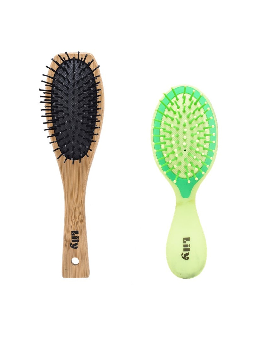 

LILY Set of 2 Detangling Wooden Hair Brush, Assorted