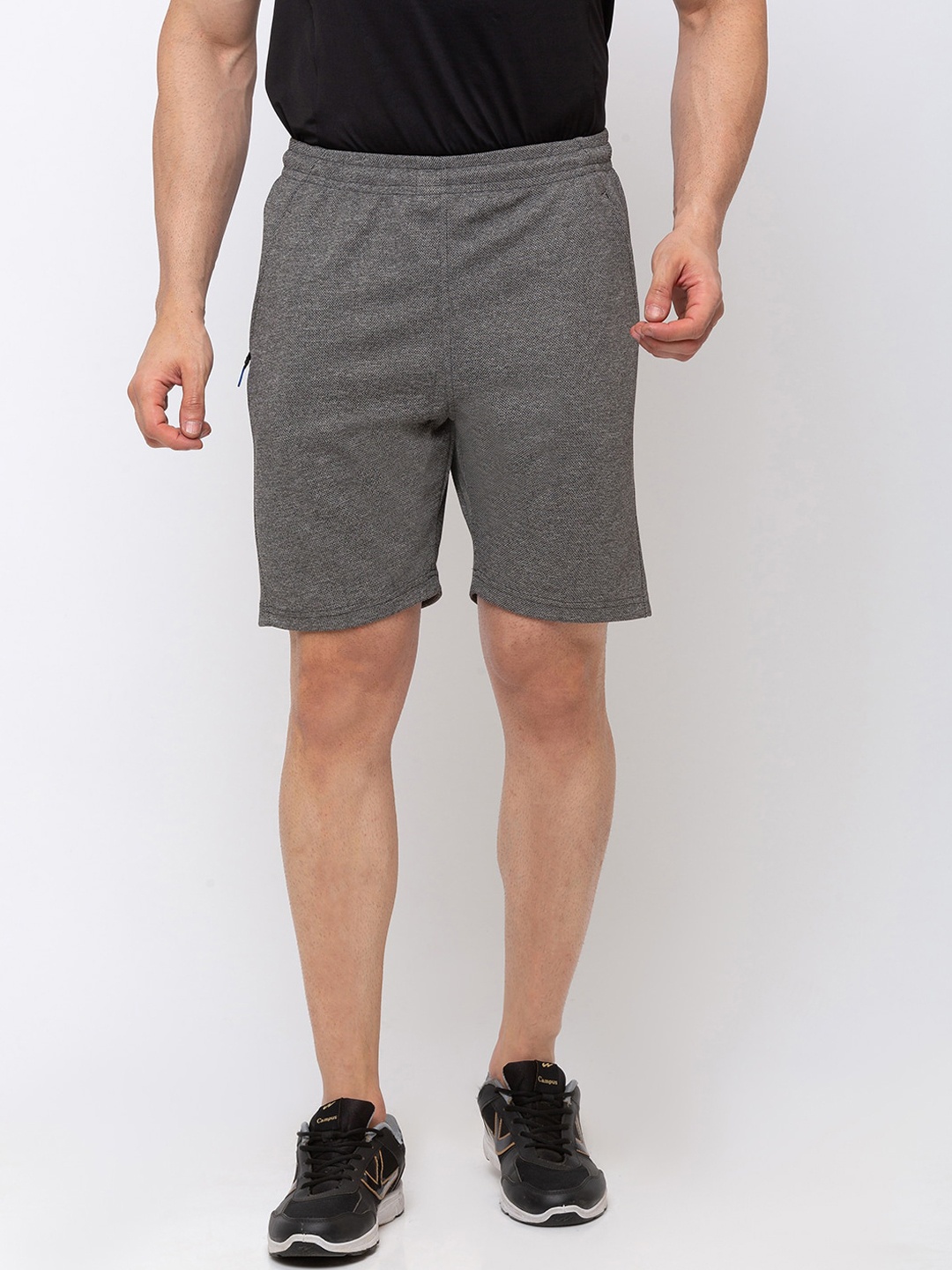 

Black Panther Men Grey Mid-Rise Sports Shorts