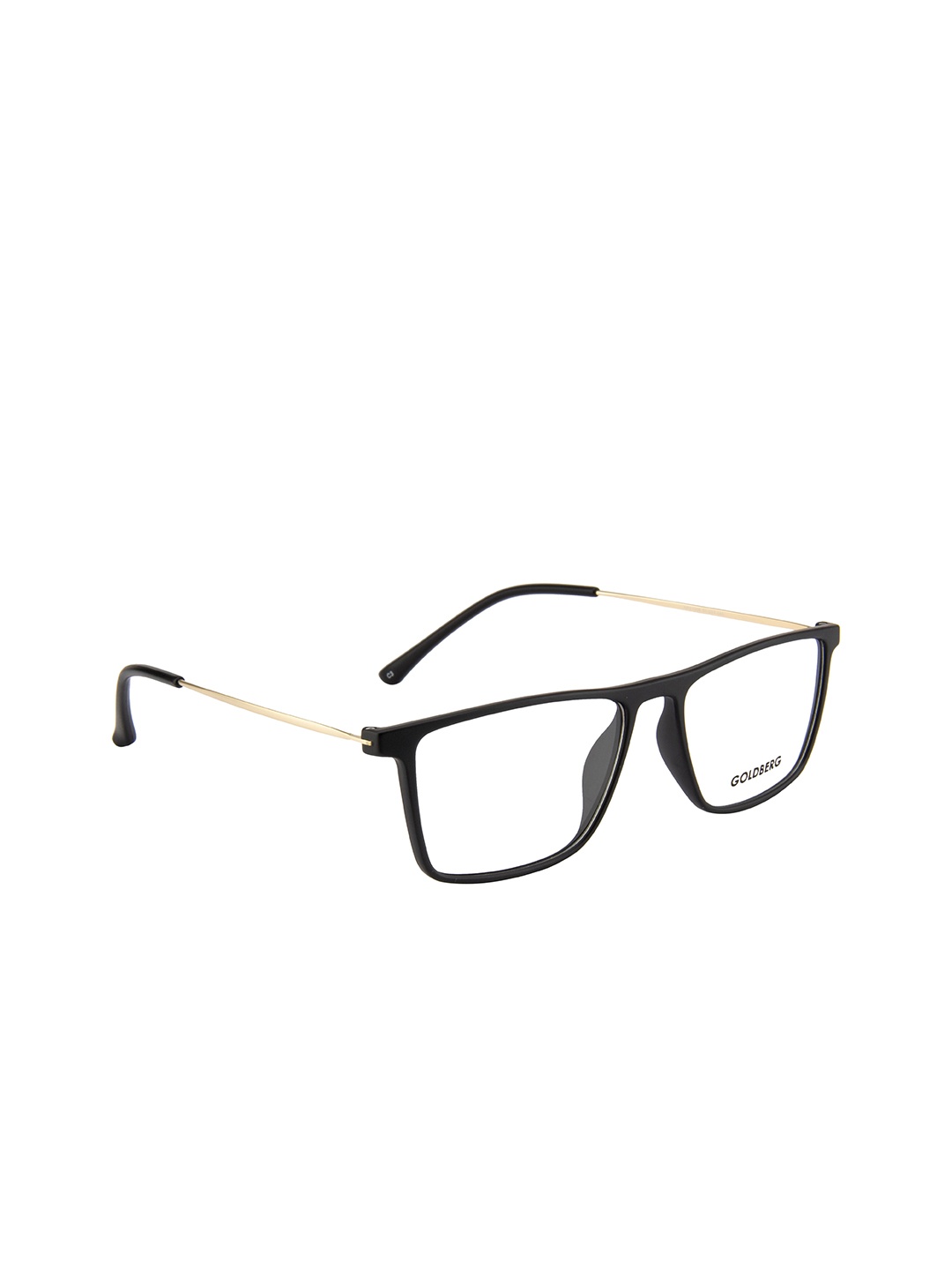 

Gold Berg Unisex Black & Gold-Toned Full Rim Rectangle Frames Eyeglasses