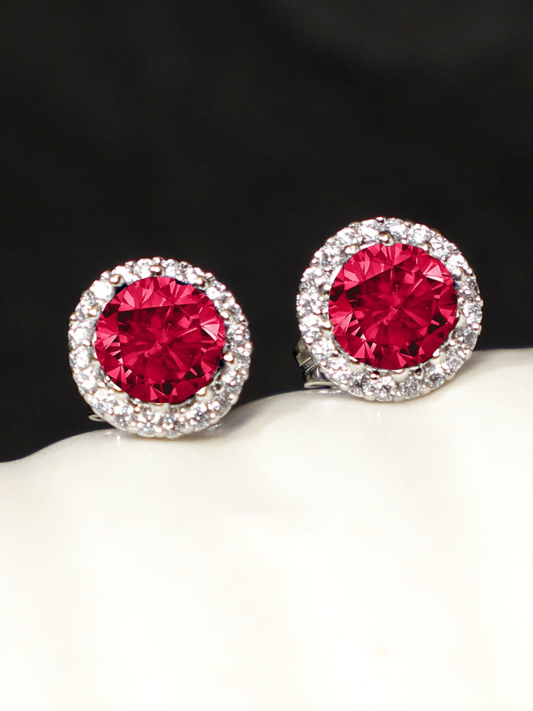 

AQUASTREET Red Contemporary Studs Earrings