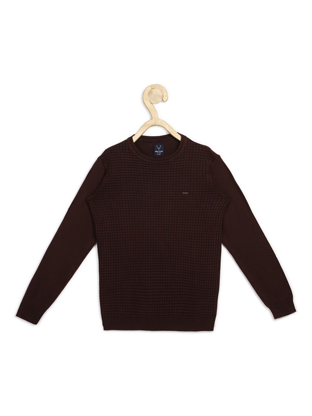 

Allen Solly Junior Boys Brown Checked Pullover Sweater
