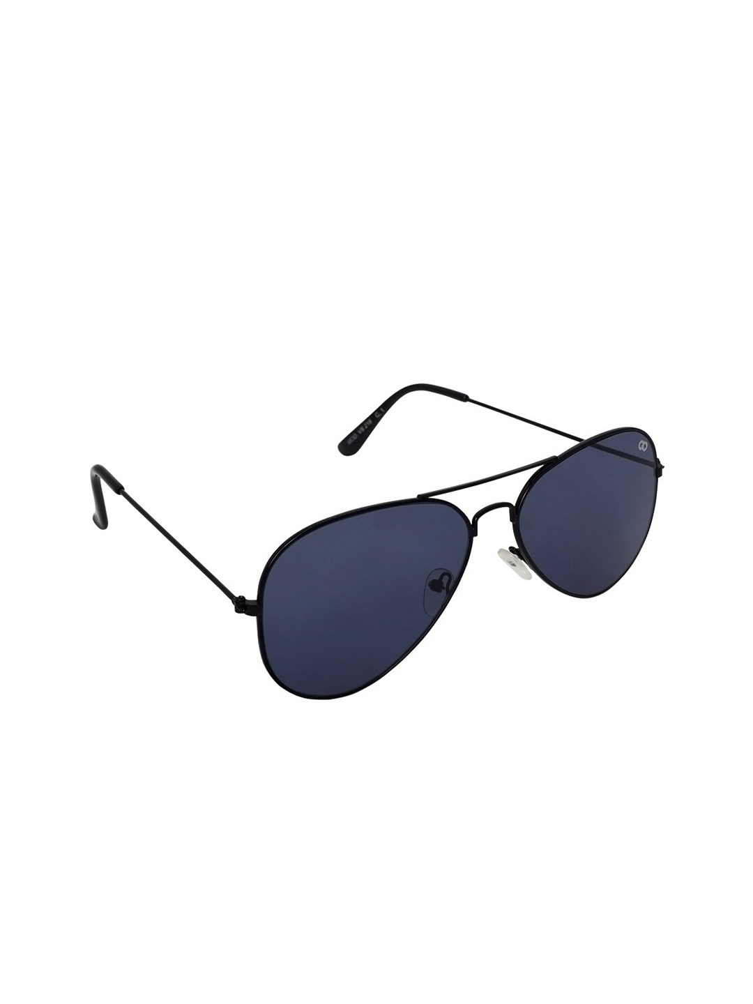 

GIO COLLECTION Unisex Blue Lens & Black Aviator Sunglasses with UV Protected Lens