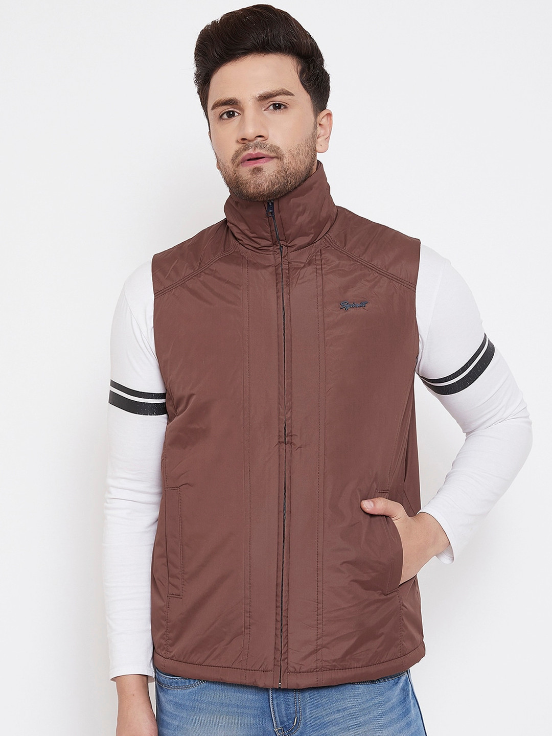 

Spirit Men Brown Padded Jacket