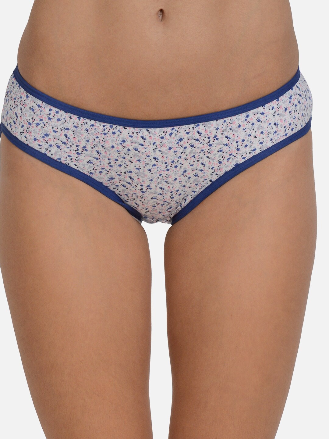 

mod & shy Women Grey & Blue Printed Basic Briefs-MU113M