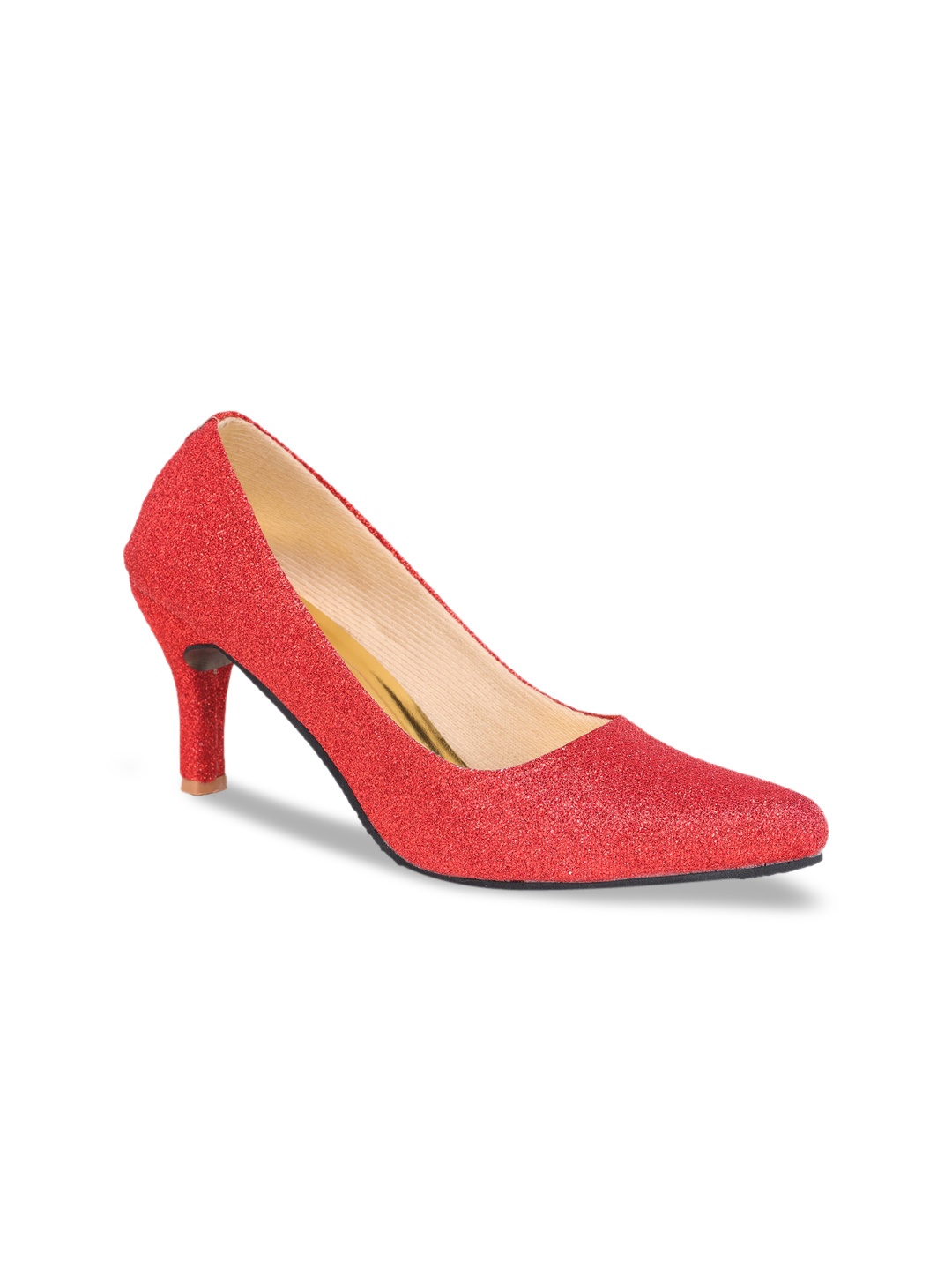 

LONDON STEPS Red Embellished Pumps