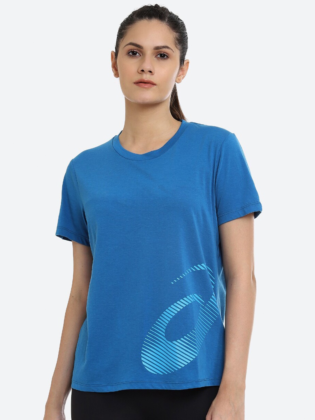 

ASICS Women Blue Extended Sleeves T-shirt W CORE TRAIN GRAPHIC