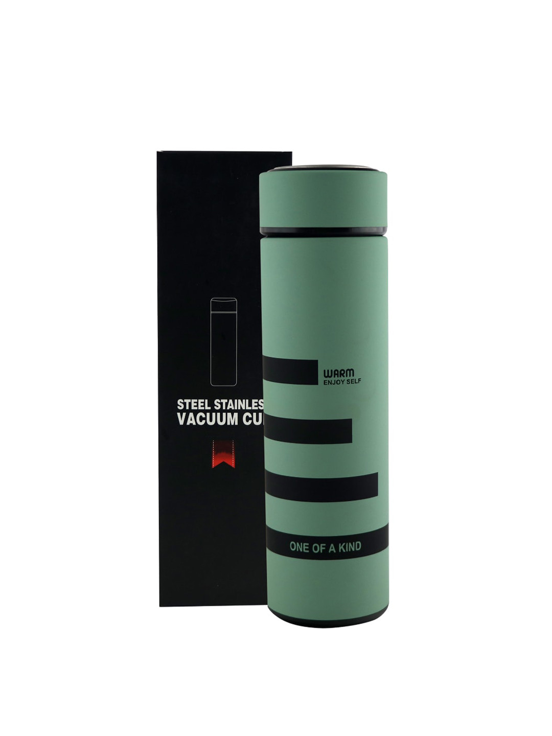 

iSWEVEN Green & Black Printed Stainless Steel Water Bottle 500 ML
