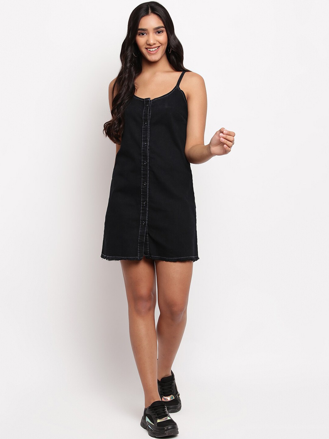 

TALES & STORIES Black A-Line Dress