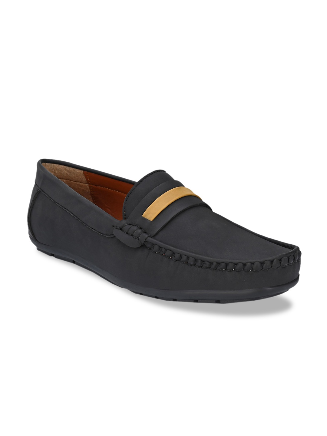 

BUCIK Men Black Colourblocked Loafers