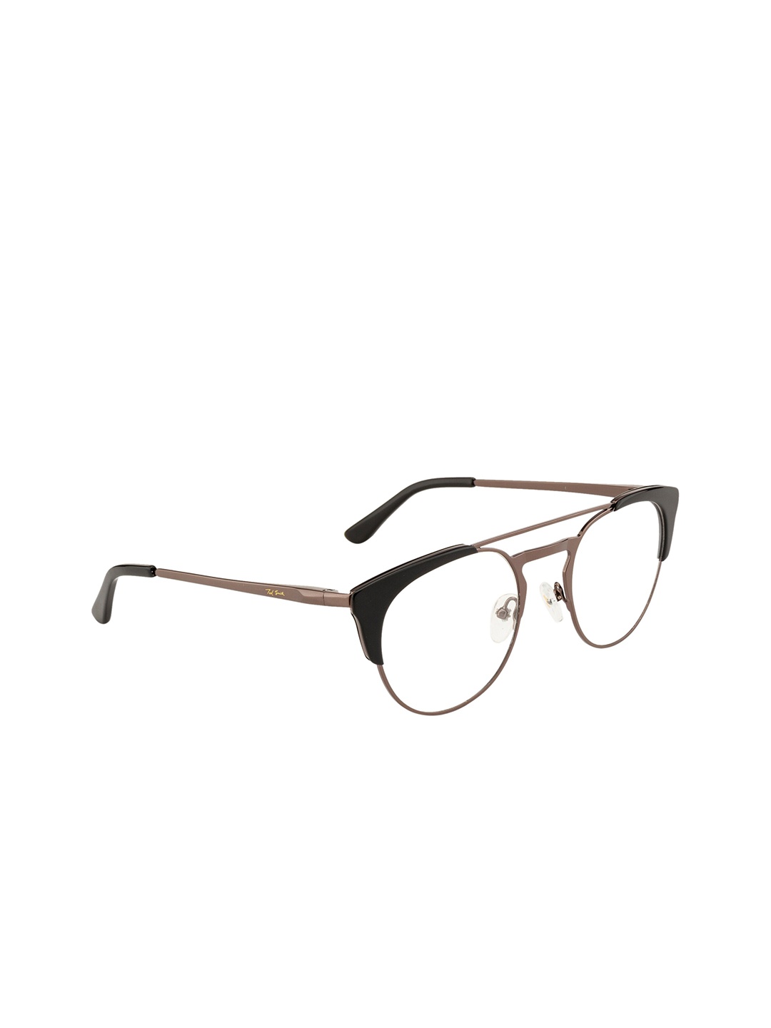 

Ted Smith Unisex Grey & Black Full Rim Cateye Frames