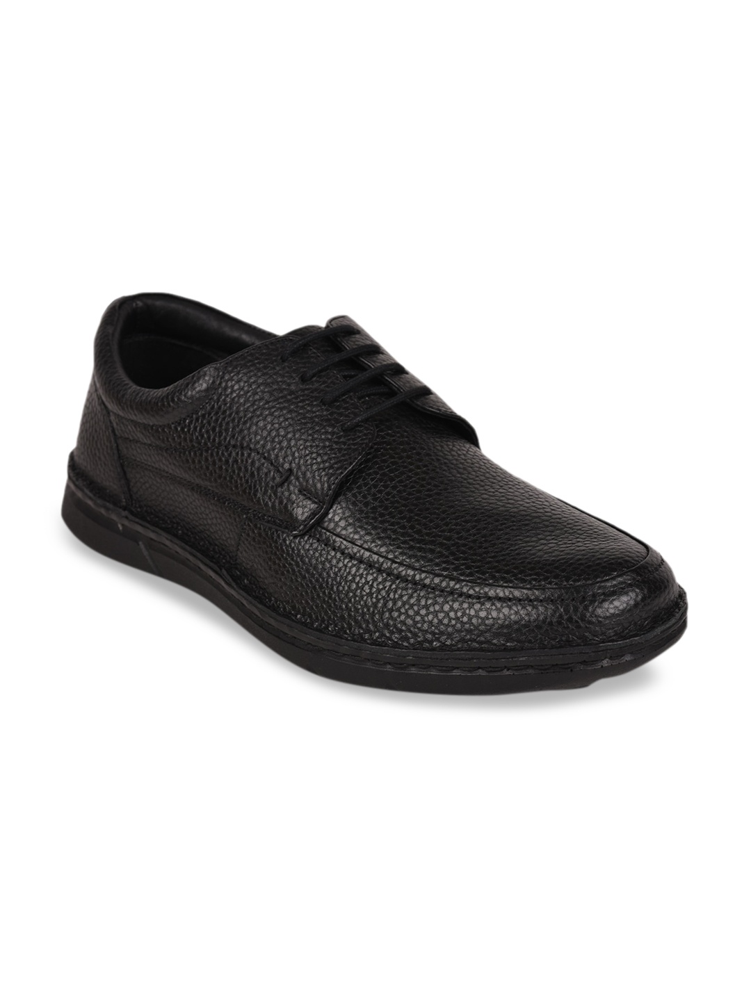 

Liberty Men Black Textured Leather Derbys