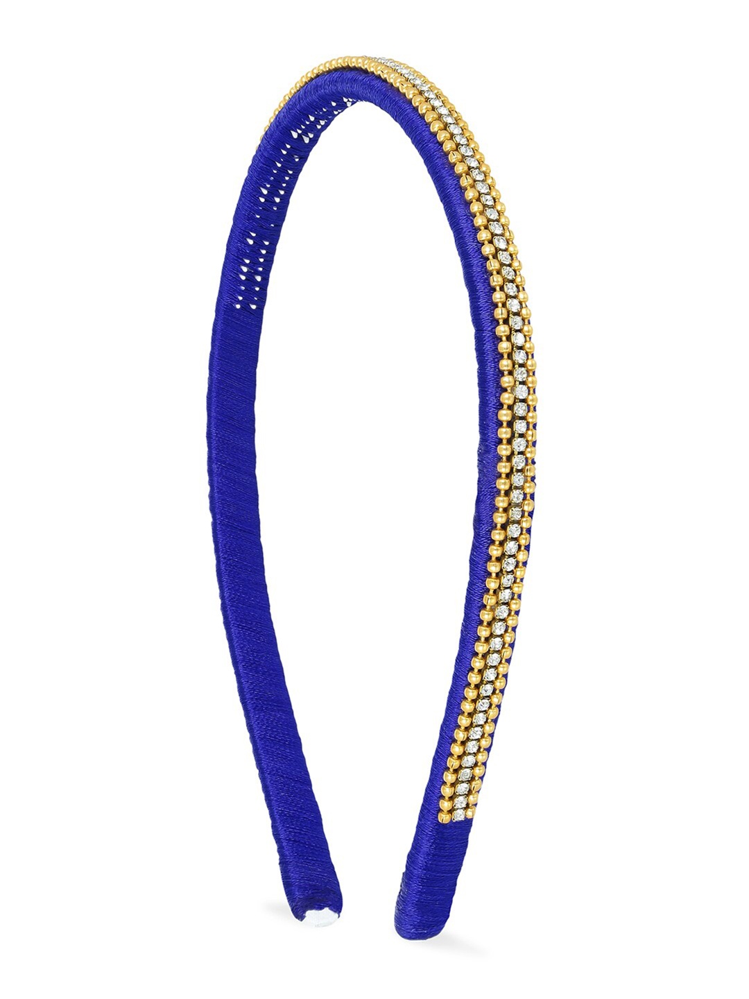 

AKSHARA Girls Blue & Gold-Toned Embellished Hairband