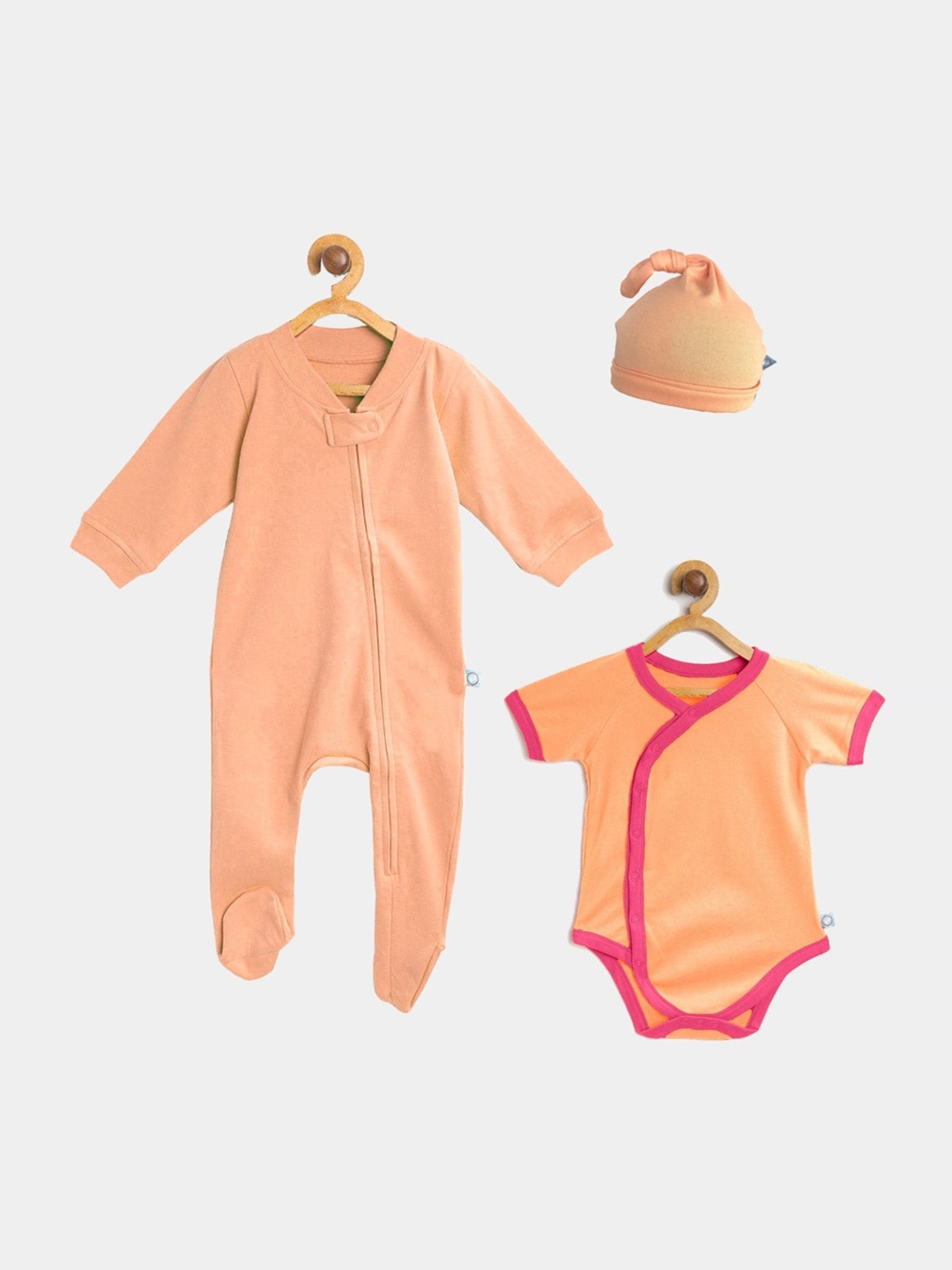 

cherrytoes Kids Peach-Coloured Set of 2 Sleepsuit