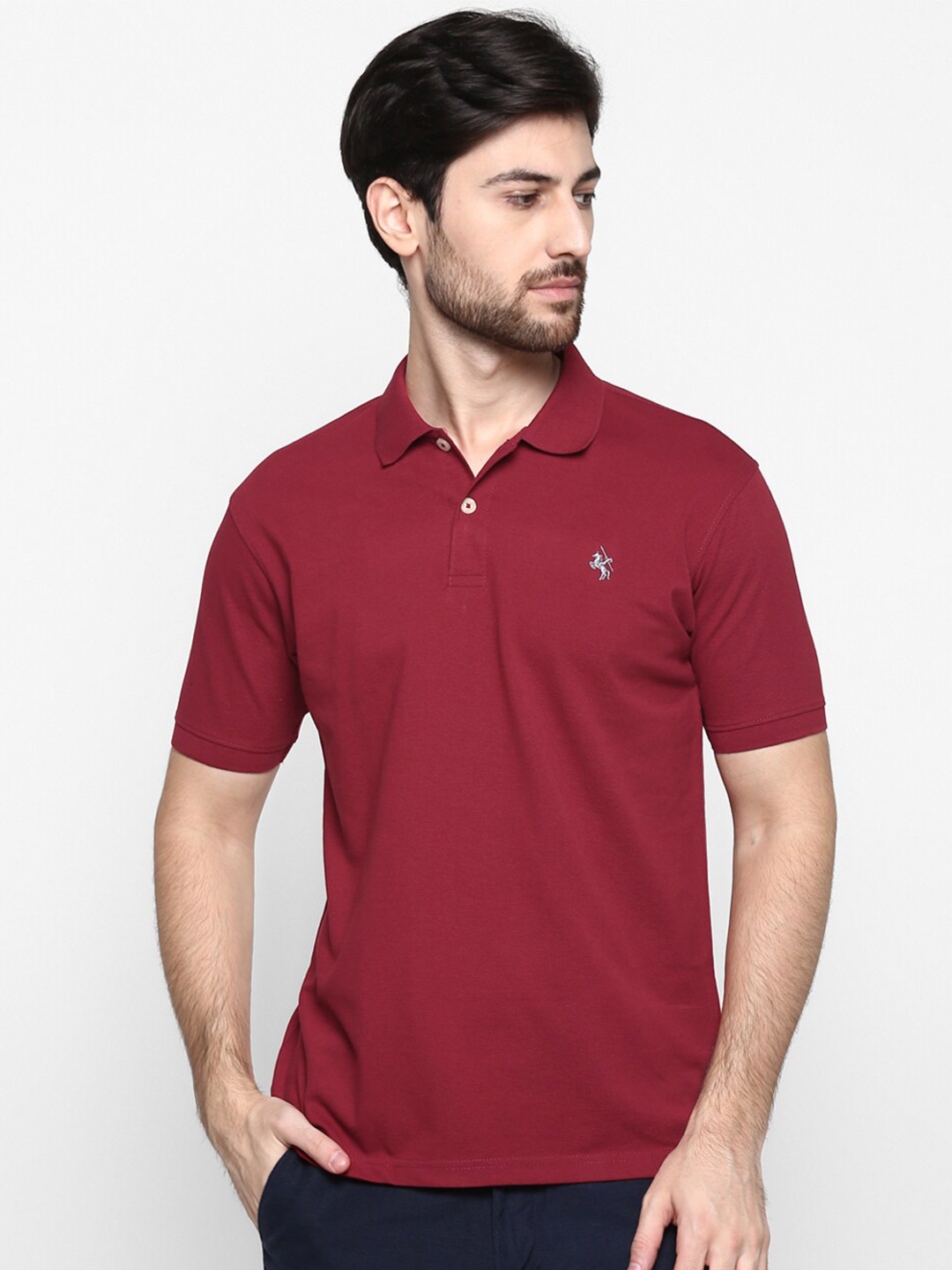 

Cantabil Men Maroon Polo Collar T-shirt