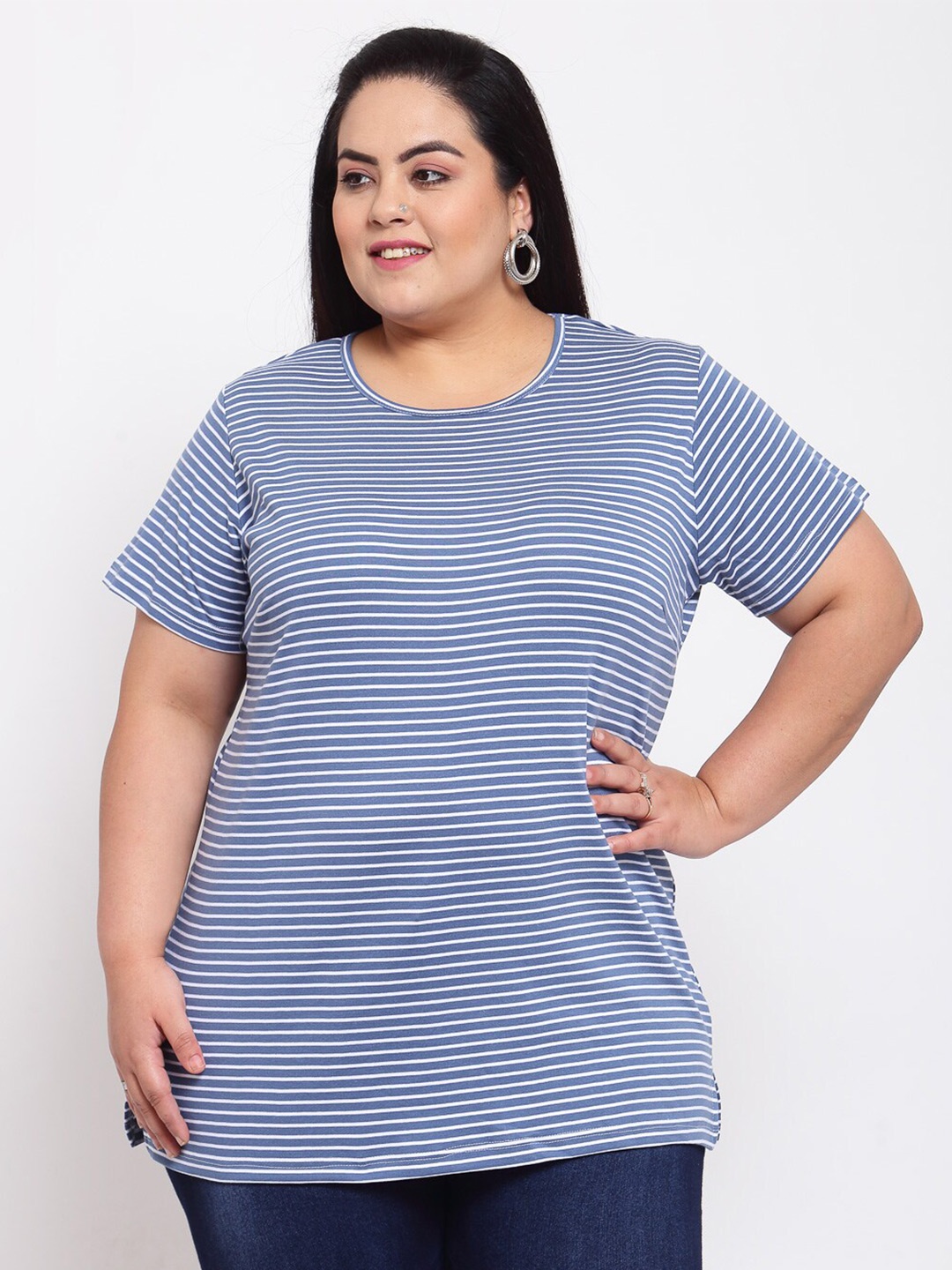

plusS Women Blue T-shirt