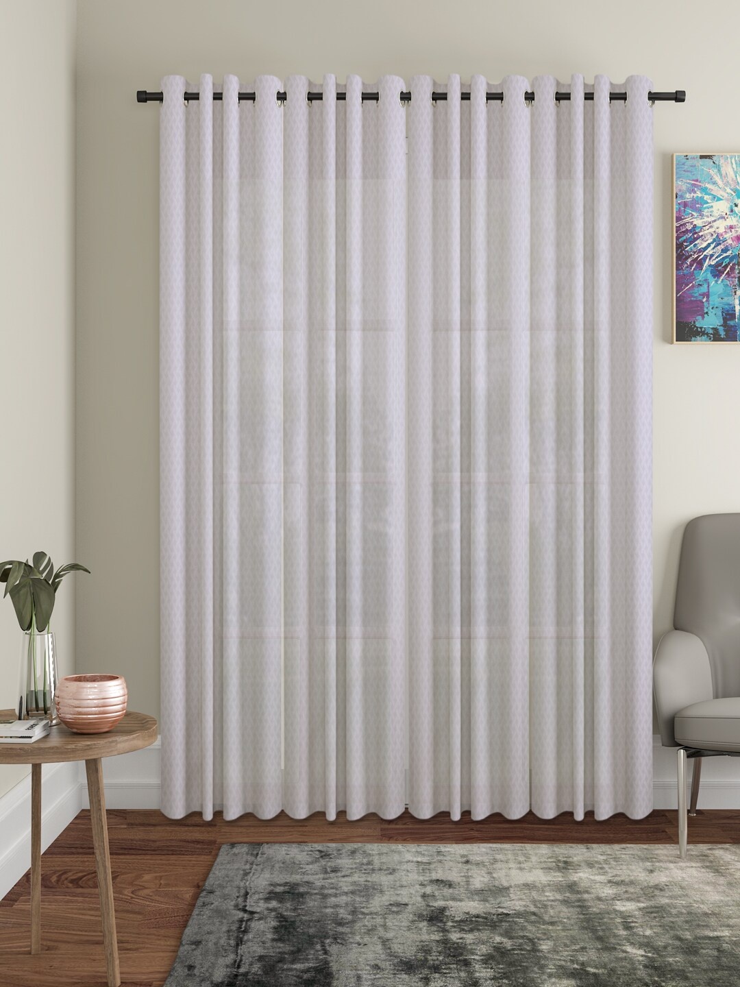 

HOSTA HOMES White Set of 4 Door Curtain