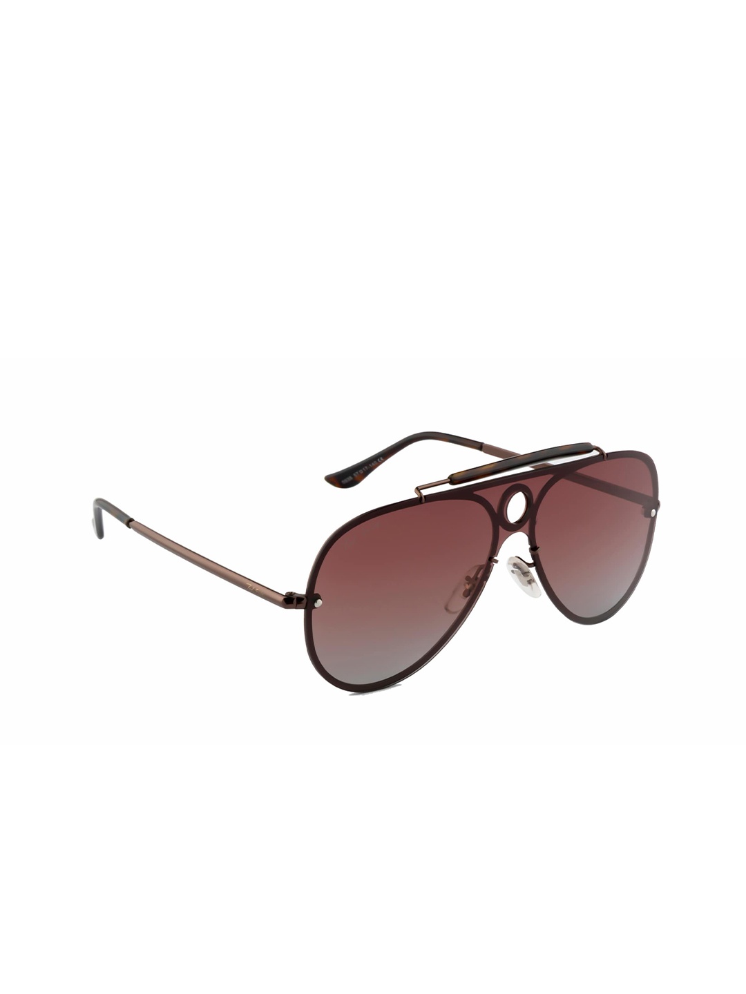 

Ted Smith Unisex Brown Lens & Brown Aviator Sunglasses with Polarised Lens