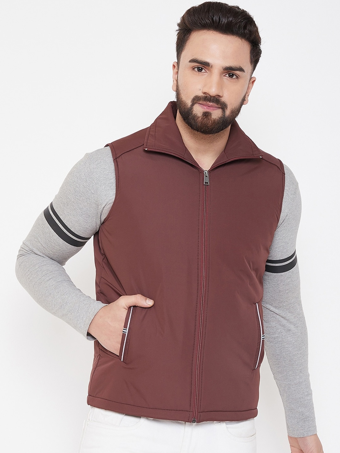 

Spirit Men Burgundy Padded Jacket